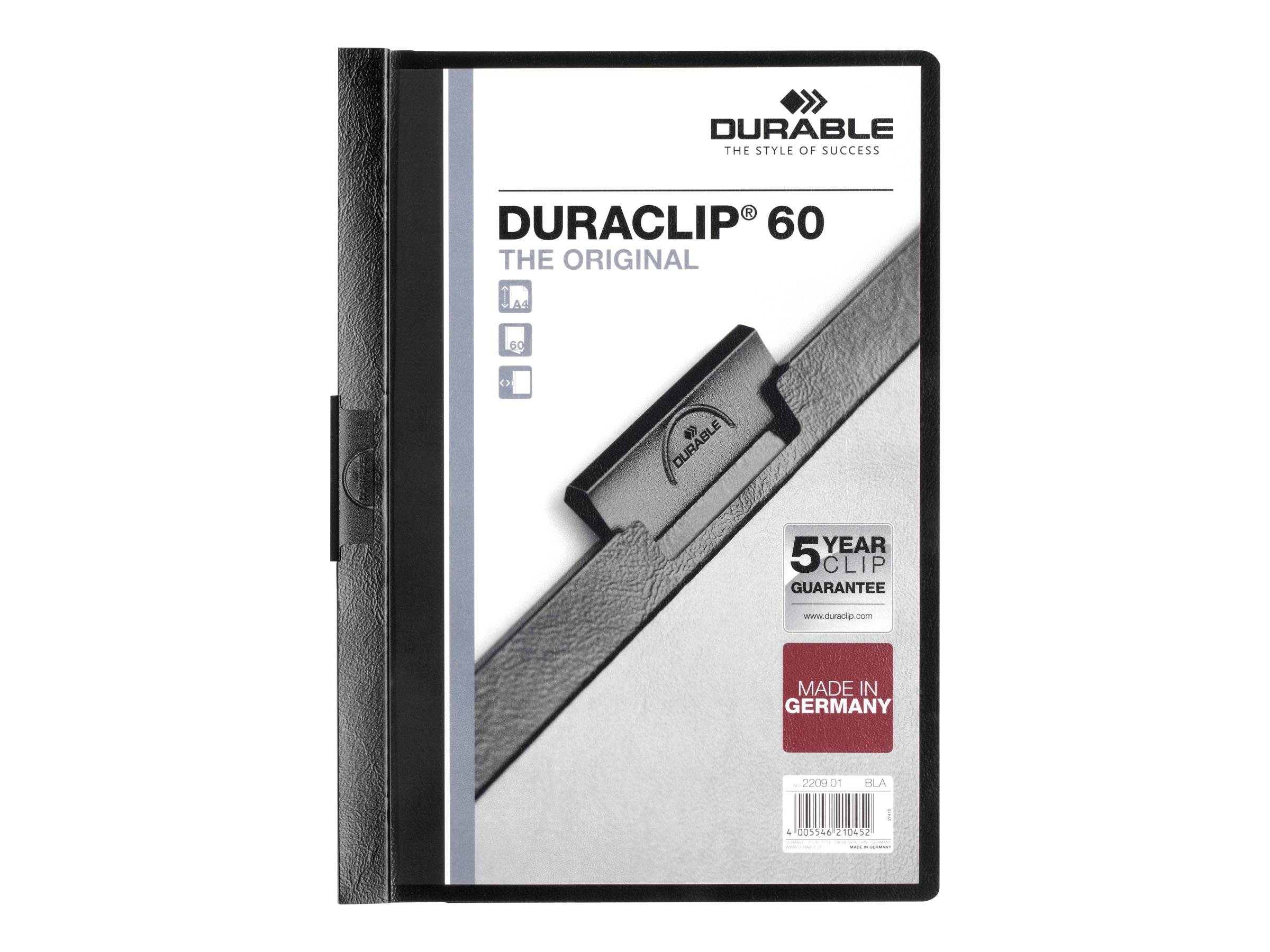 DURABLE DURACLIP 60 - Klemmhefter - für A4 - Kapazität: 60 Blätter