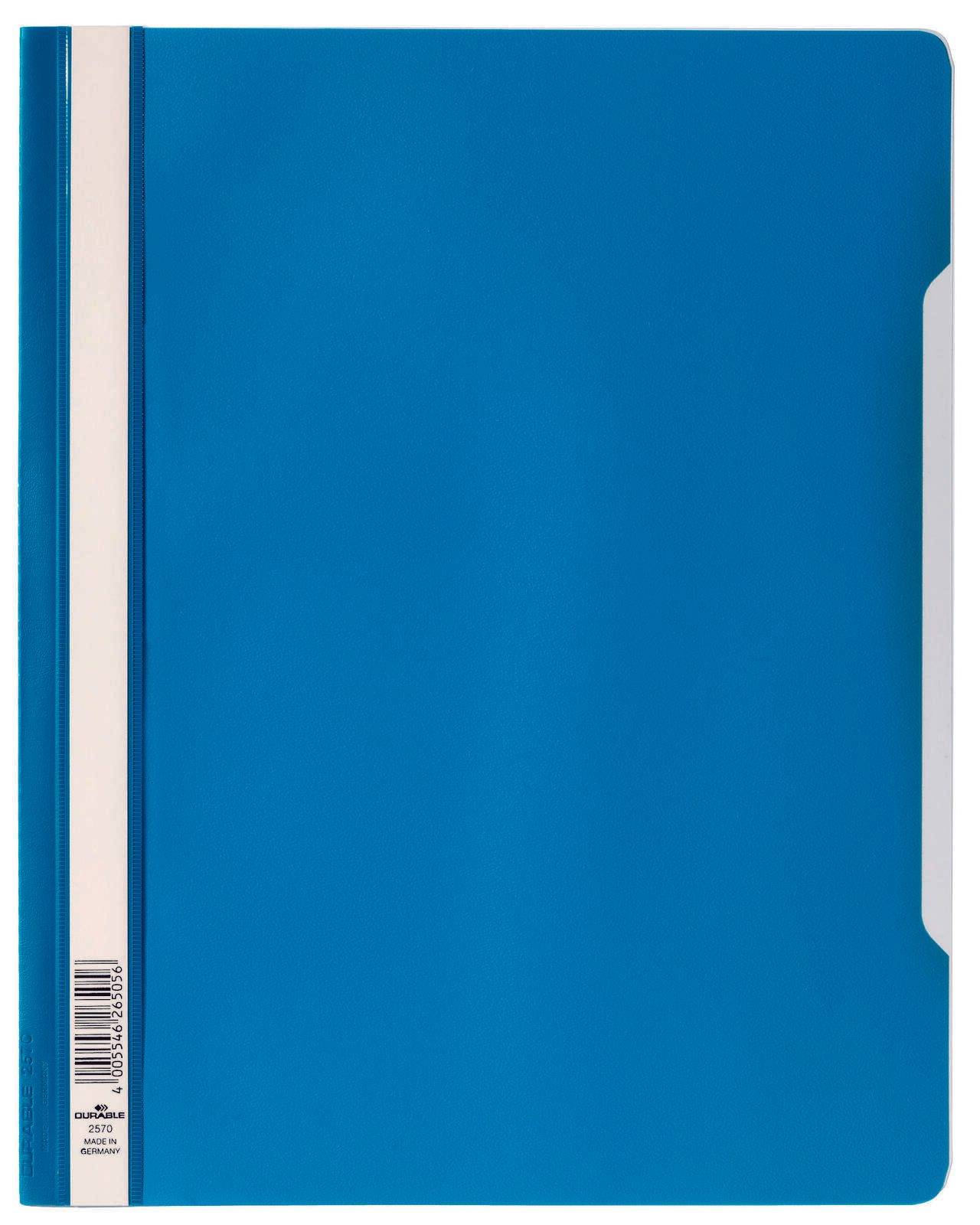 DURABLE Schnellhefter DIN A4 überbreit PVC-Hartfolie blau 257006