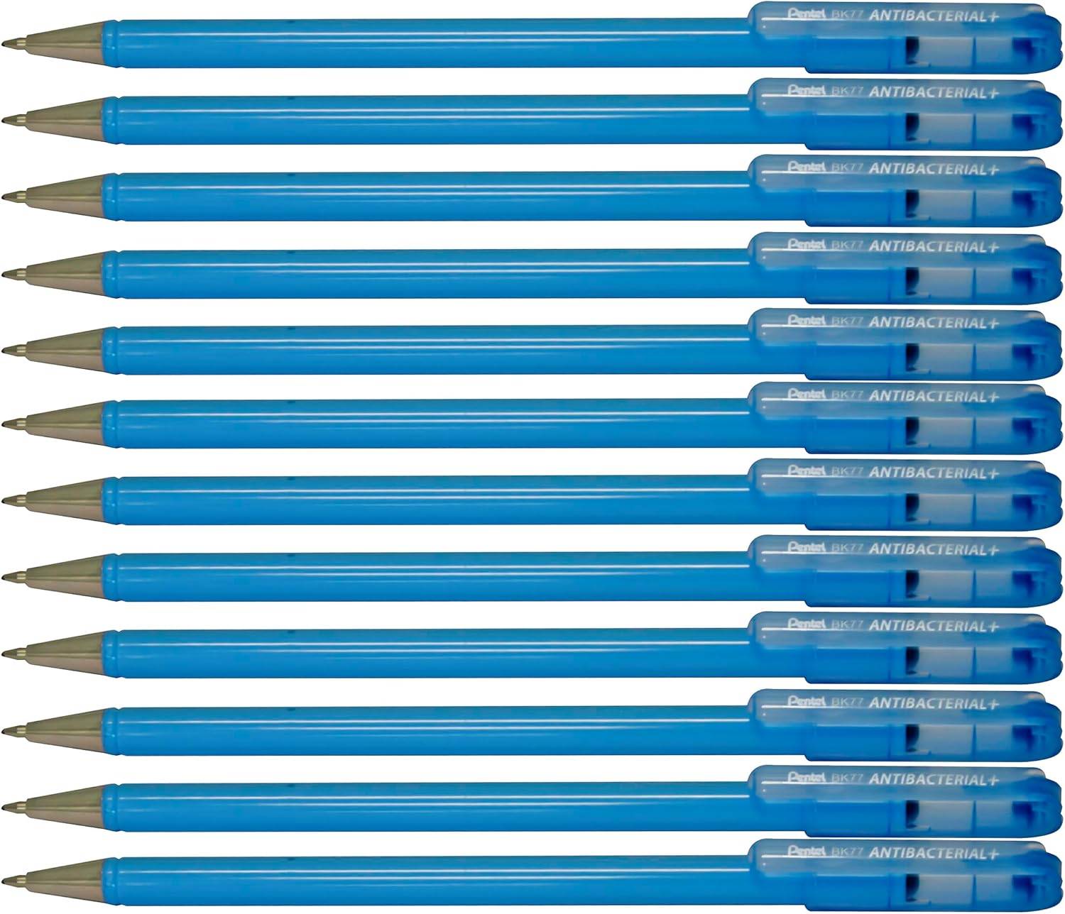 Pentel BK77AB-AE ANTIBACTERIAL Kugelschreiber ISO 22196 schwarz 12 St.