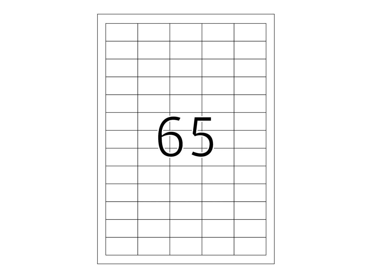 HERMA Premium - Papier - matt - permanent selbstklebend - weiß - 38.1 x 21.2 mm 6500 Etikett(en) (100 Bogen x 65)