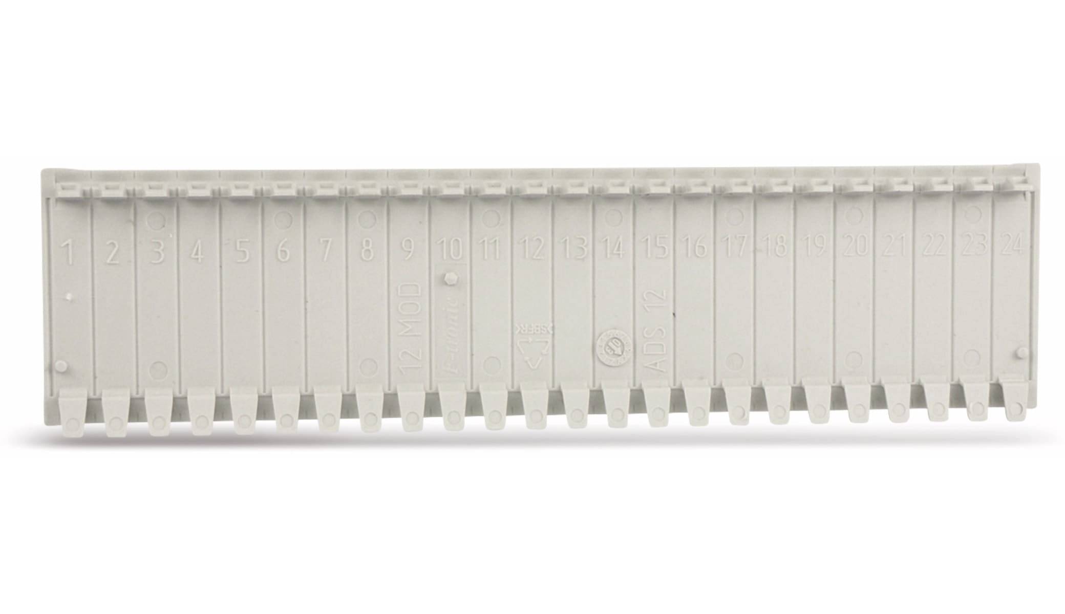 F-TRONIC Abdeckstreifen, 12 Einheiten, lichtgrau, 10 Stück