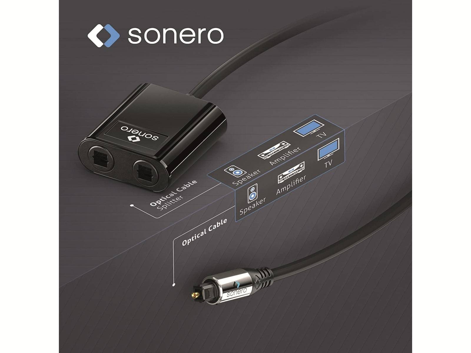 SONERO Lichtleiter-Verteiler 1x2, 0,15 m