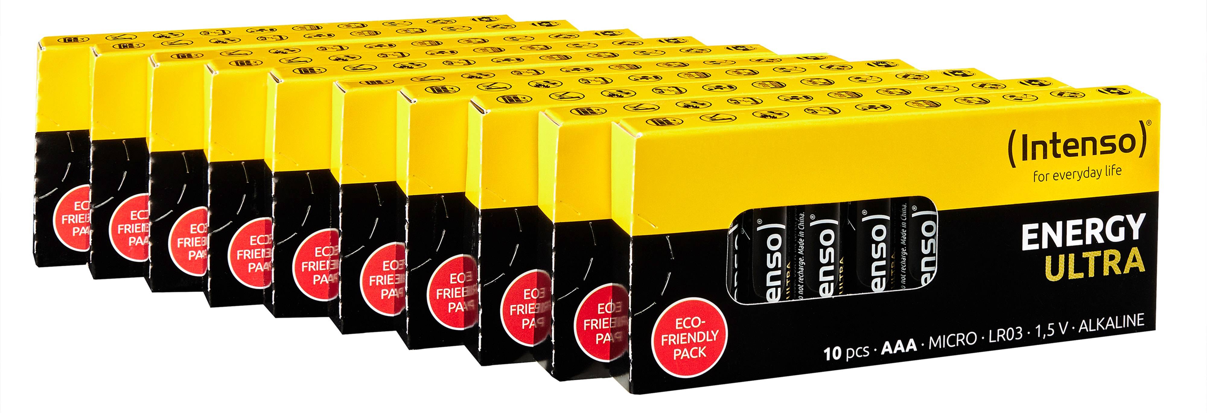 INTENSO Micro-Batterie-Set Energy Ultra, AAA LR03, 100 Stück