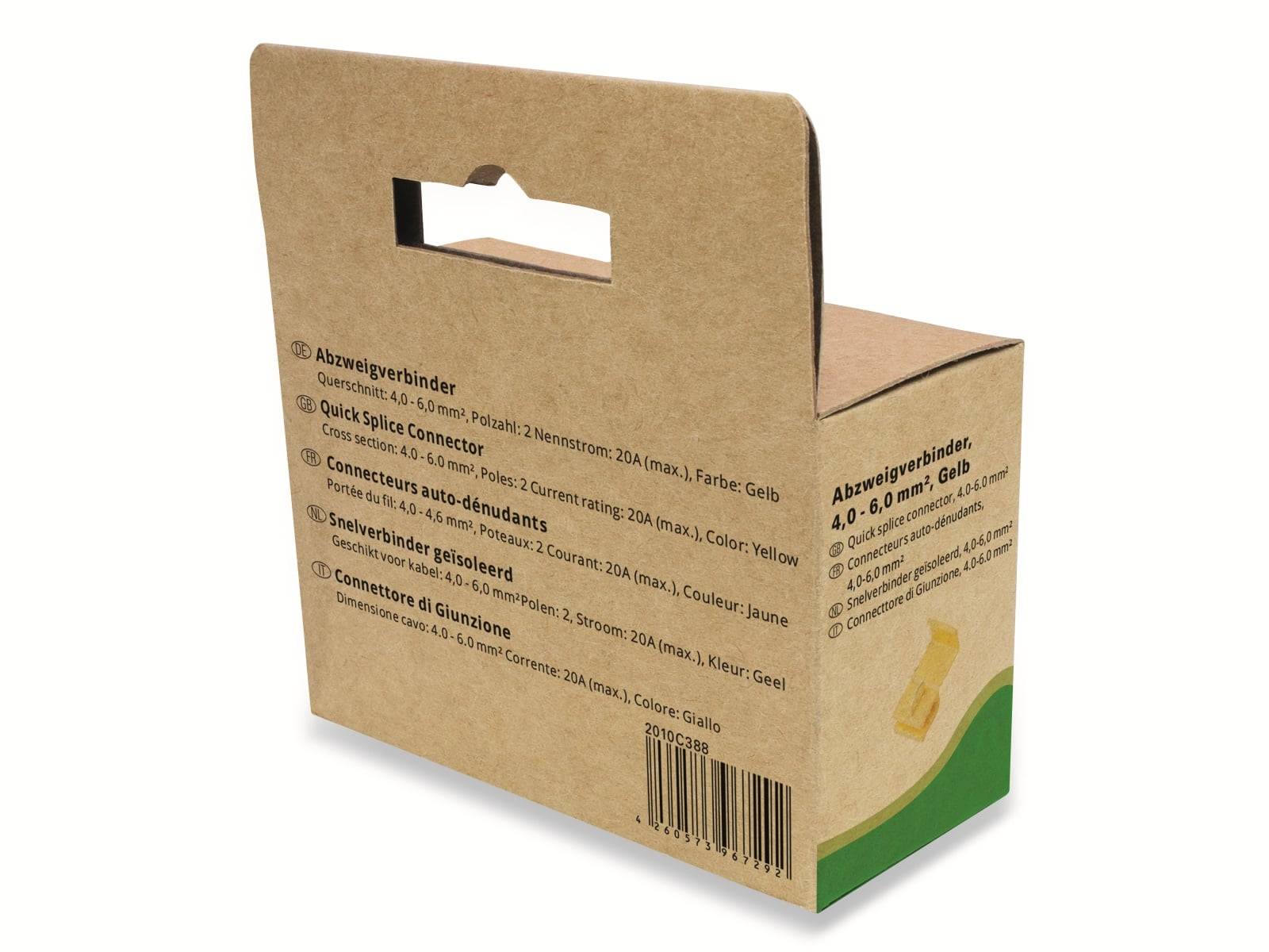 QUADRIOS Kabelverbinder 2010C388, Gelb, 4.0 - 6.0 mm², 10 Stück