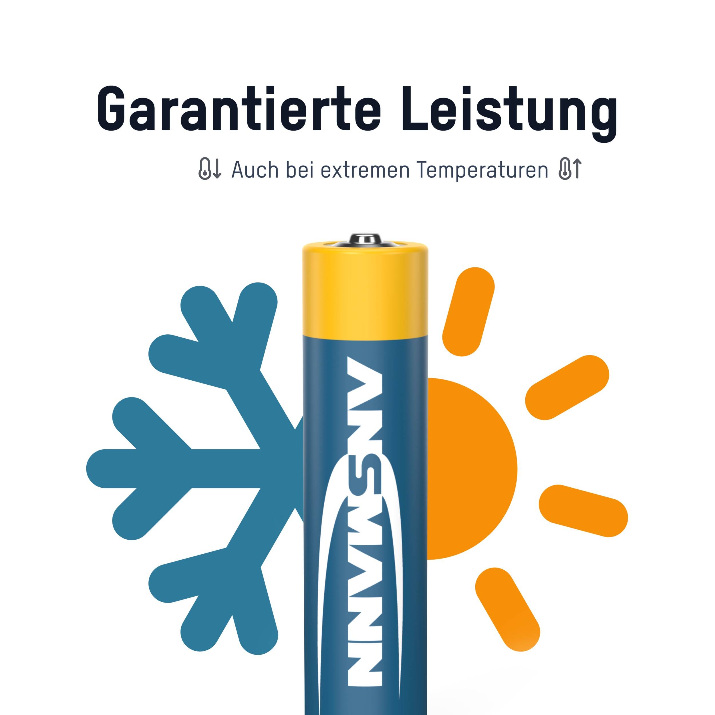 ANSMANN Micro-Batterie, XPower, 1300mAh, 4 Stück