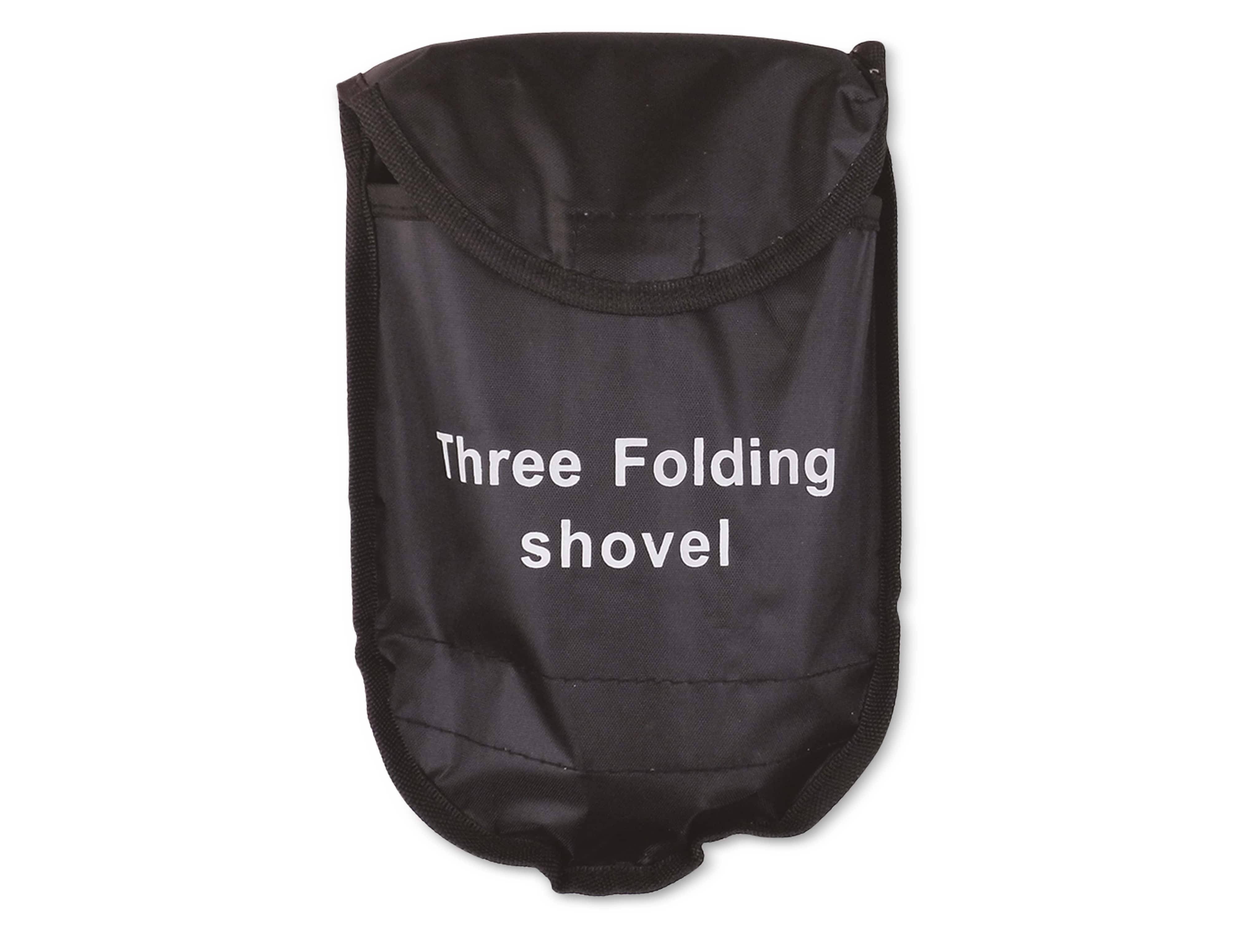 HAPPY PEOPLE Klappspaten, 590 mm, 3-geteilt, Metall, schwarz