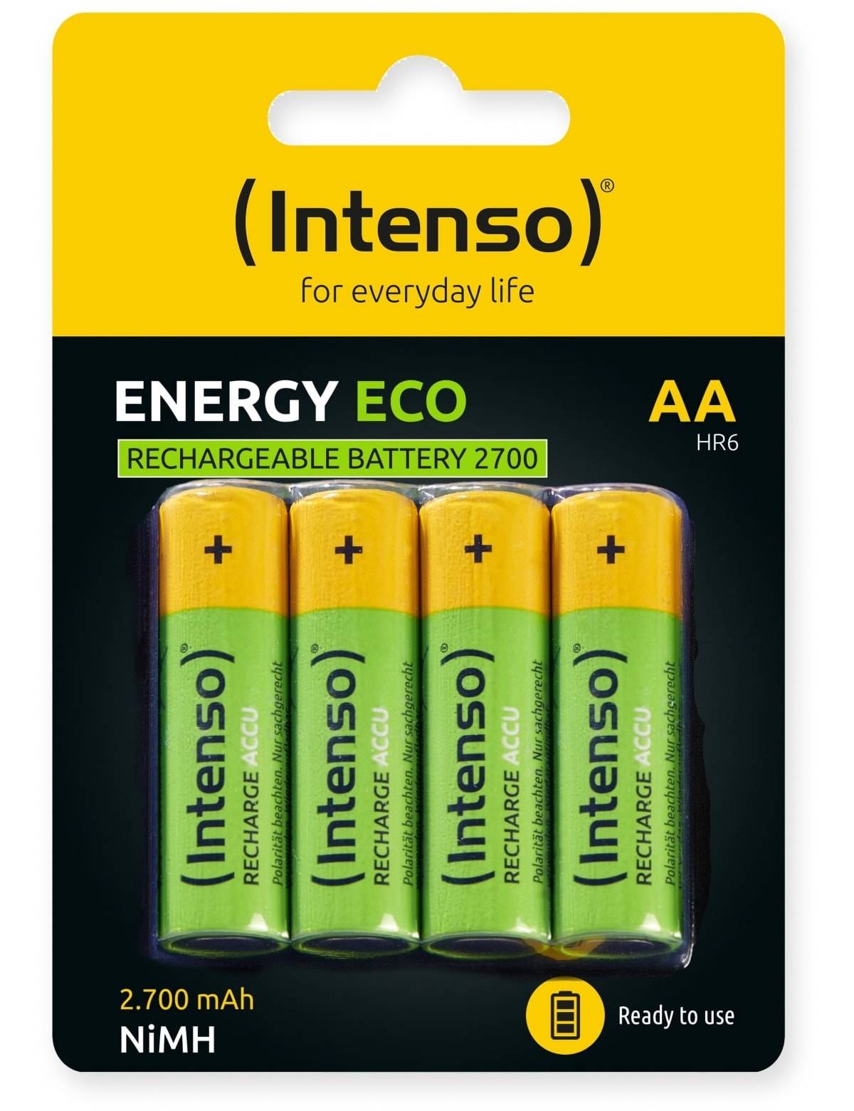 INTENSO NiMH-Mignon-Akku HR6, 2600 mAh, 4 Stück