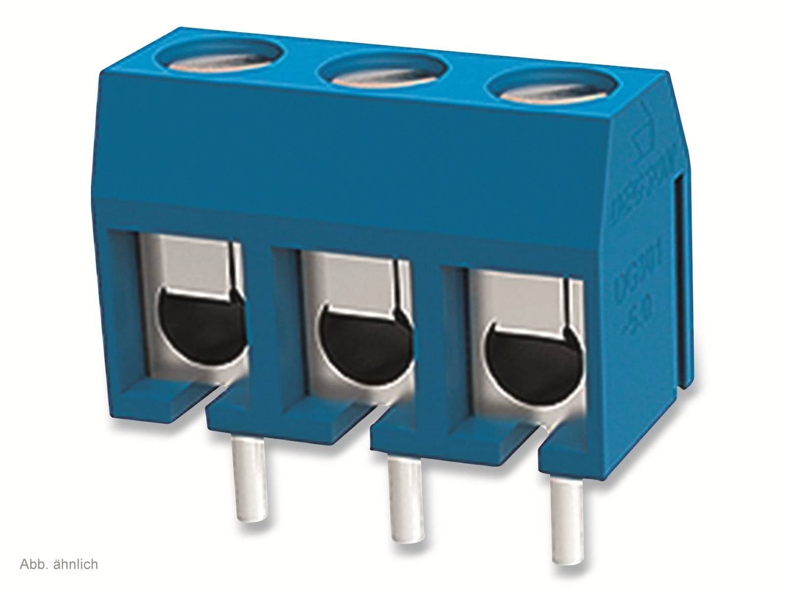 DEGSON Klemmleiste, DG301-5.0-03P-12-00AH, vertikal 3 polig blau