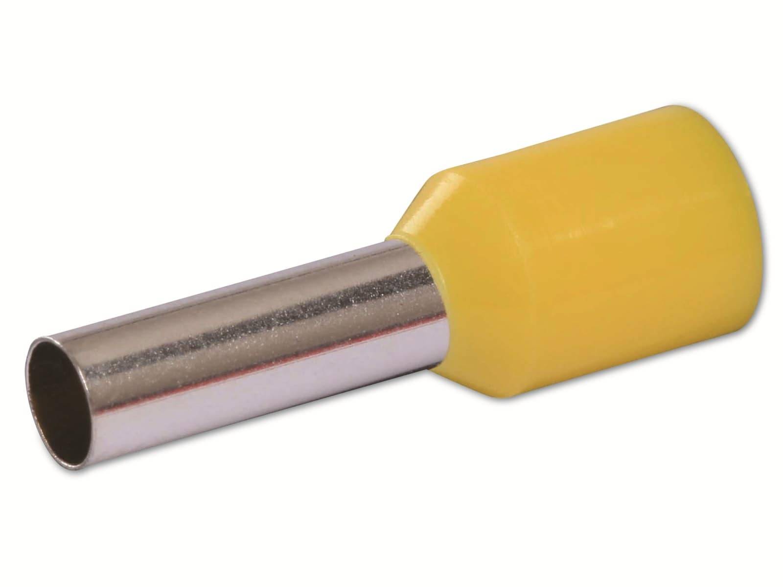 QUADRIOS Aderendhülse 22C431, 6 mm², Gelb, Teilisoliert, 100 Stück