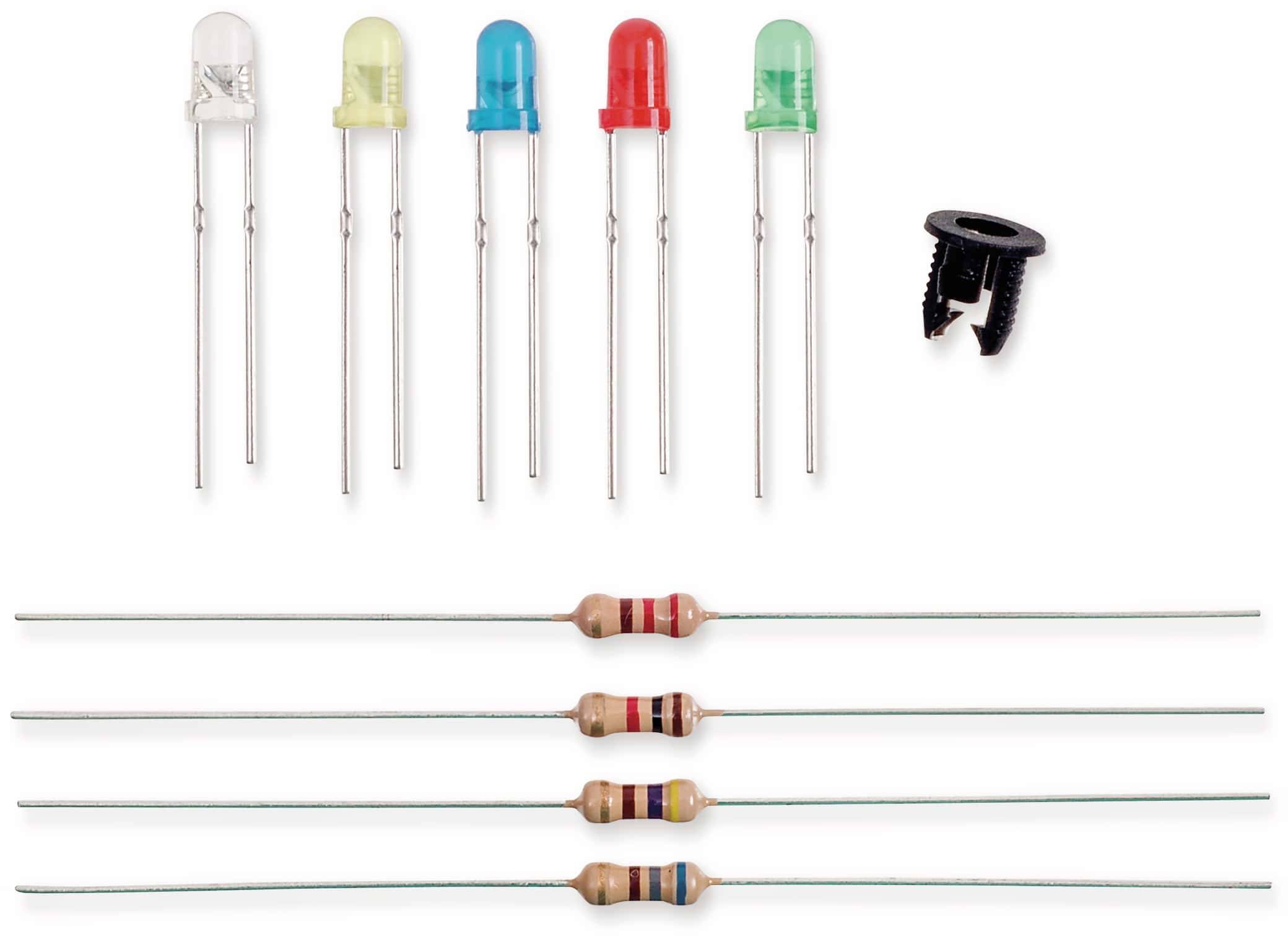 QUADRIOS Standard LED-Set 201711O00, 1, 3 mm, Diffus, Klar, 130 Stück