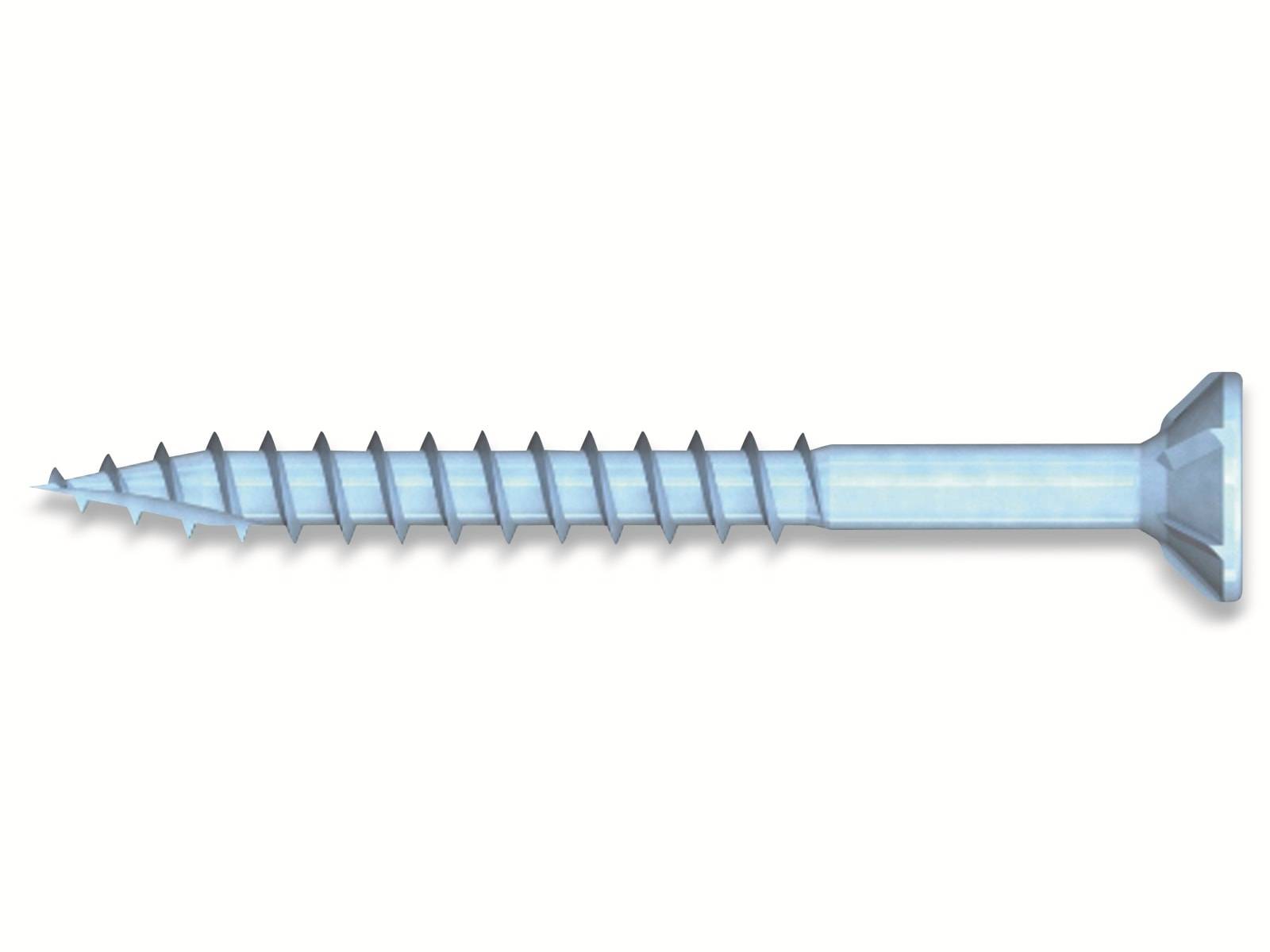 REISSER Spanplattenschrauben R2 plus, 6,0x200 mm, Stahl, Schneidkerbe, 100 Stück