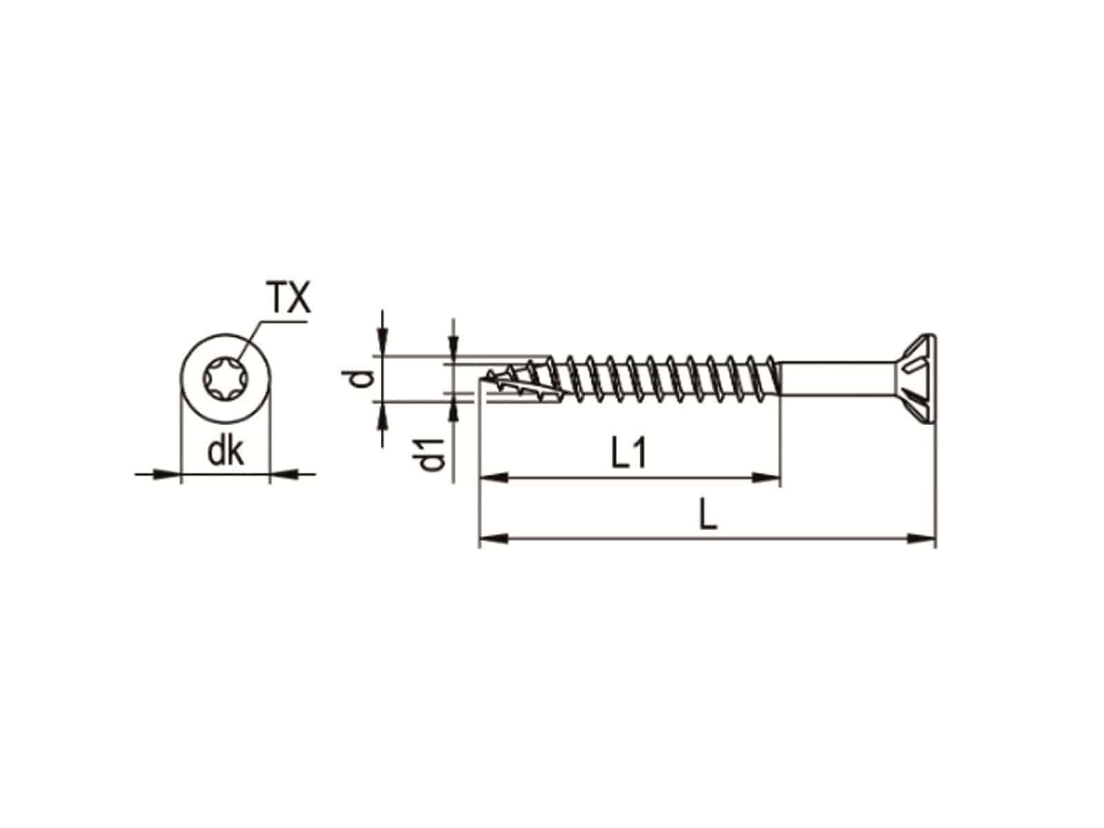 REISSER Spanplattenschrauben R2 plus, Flaseko, Teilgewinde, 4,0 x 40, Stahl, Schneidkerbe, 200 Stück