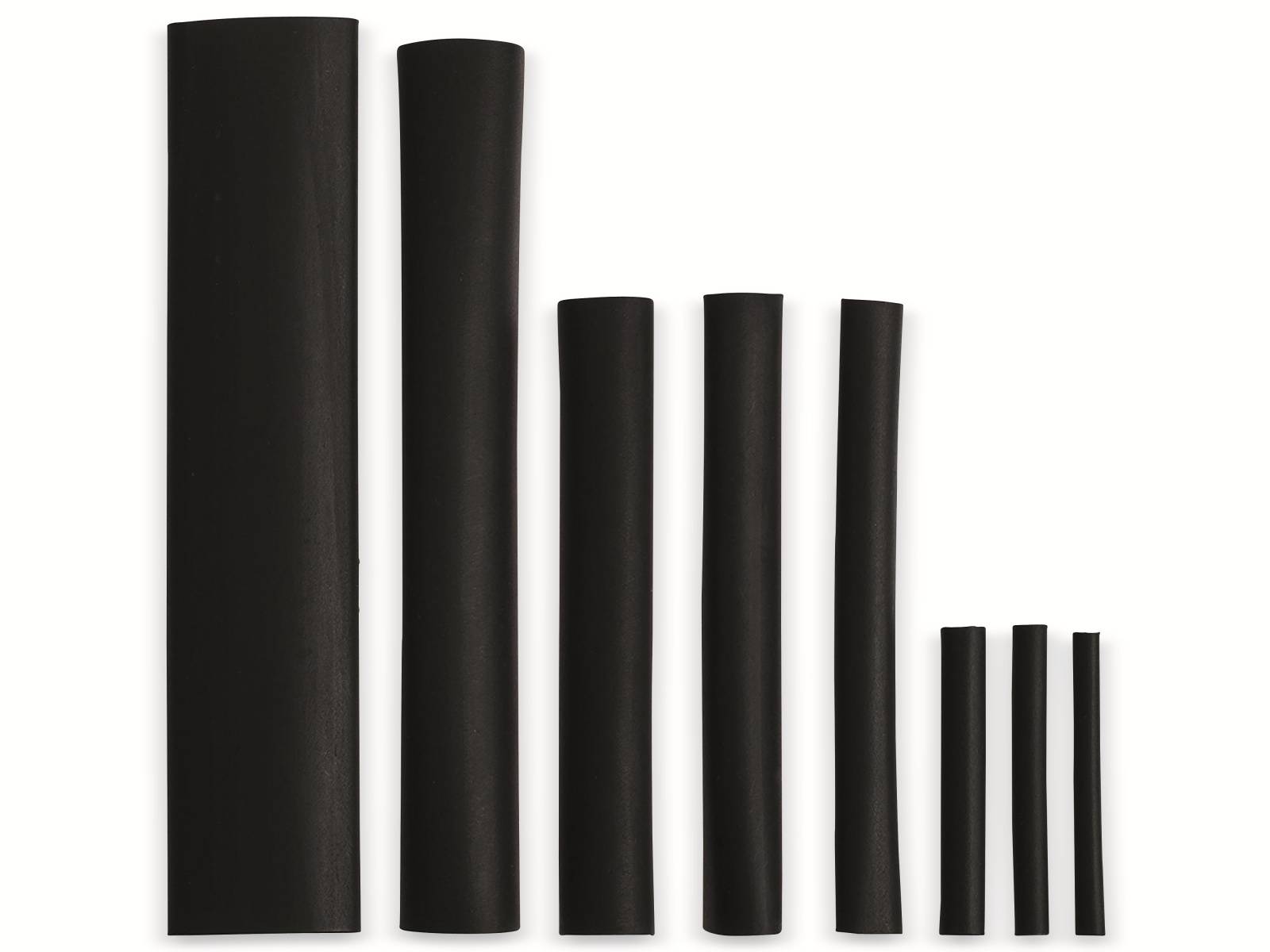 QUADRIOS Schrumpfschlauch-Set, 201711CA003, 3:1, Schwarz, PE, mit Innenkleber
