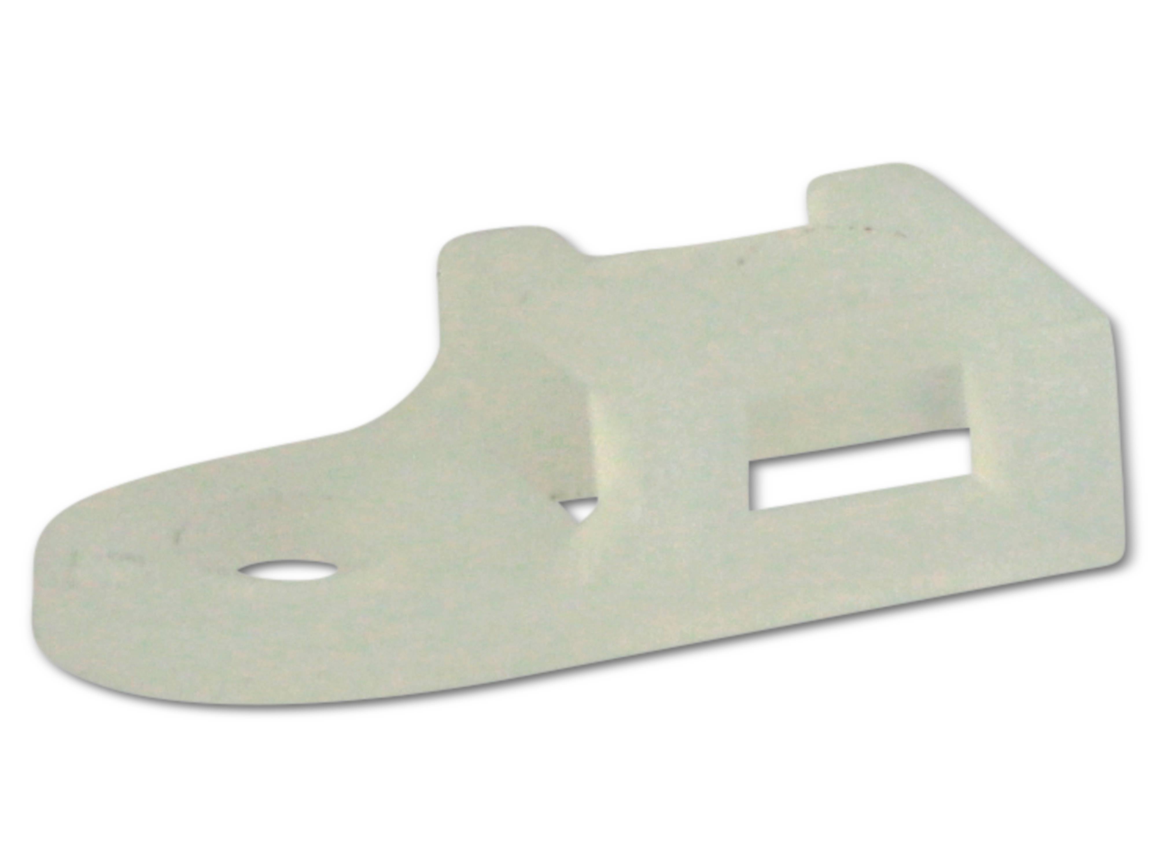 KSS Befestigungssockel schraubbar Polyamid 6.6, Natur, Befestigungsloch 4,3, L=19, B=9,5, 1 Stück