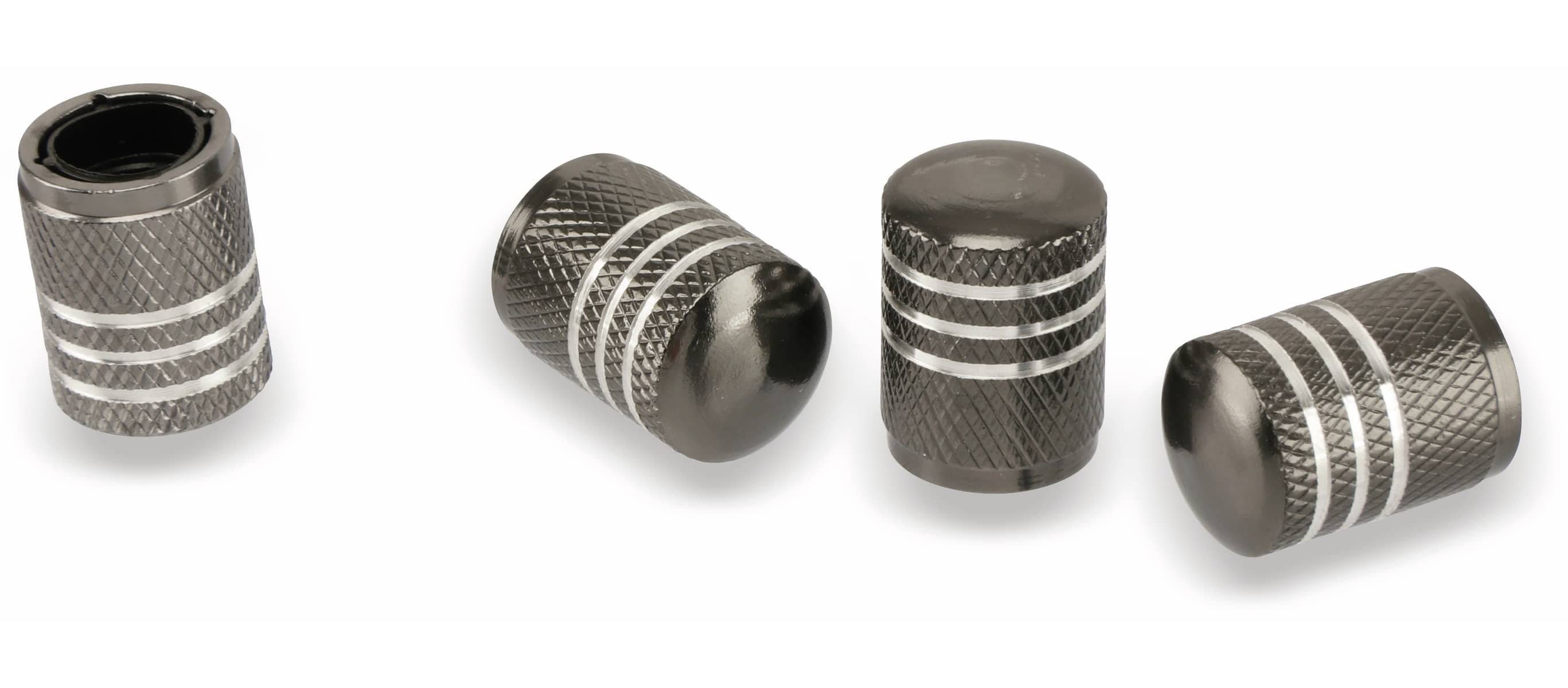 DUNLOP Ventilverschlüsse 4 Stück, rund, grau