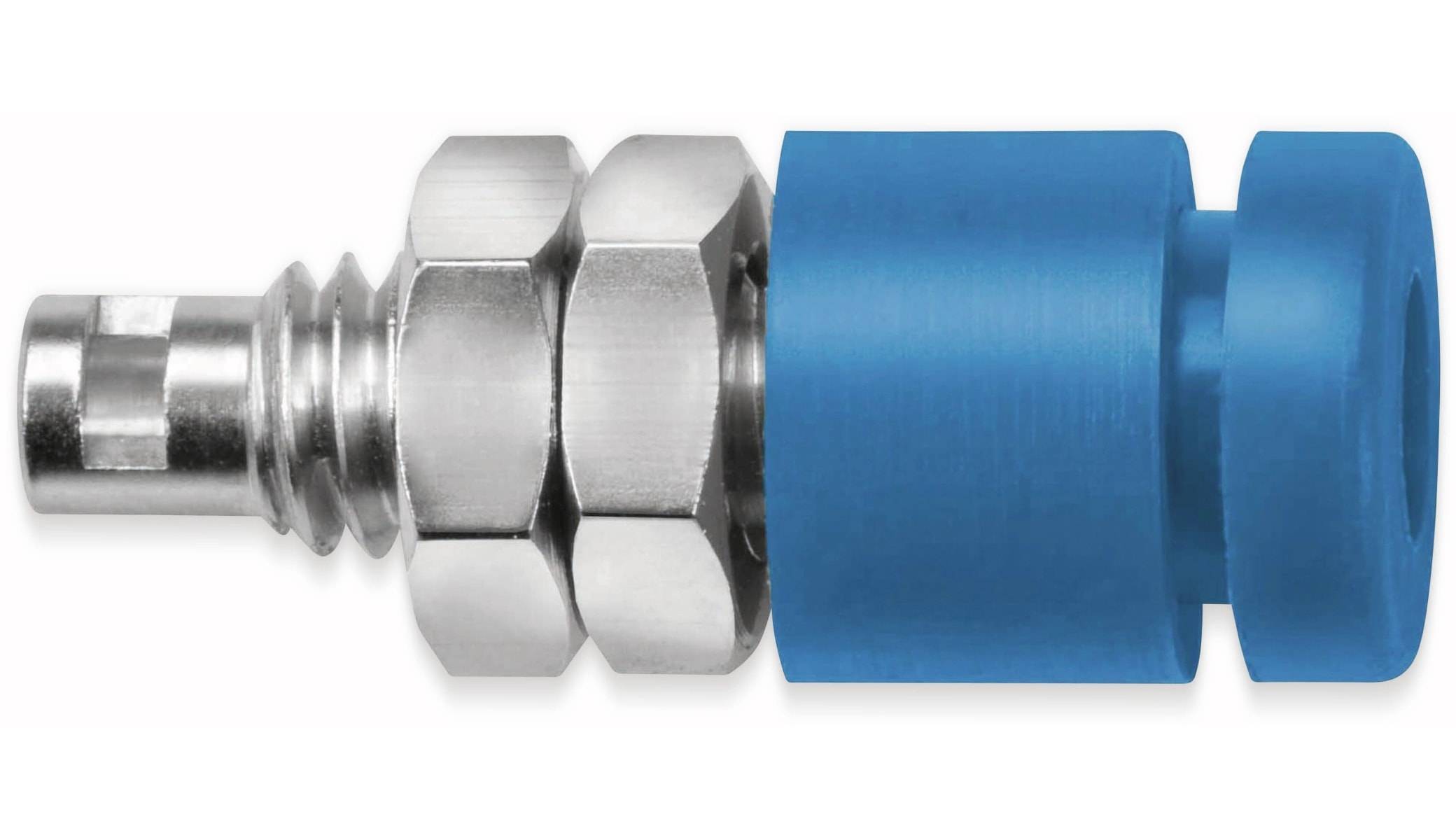 SCHÜTZINGER Miniatur-Laborbuchse, IBU 2011 Ni / BL, Blau, 2mm