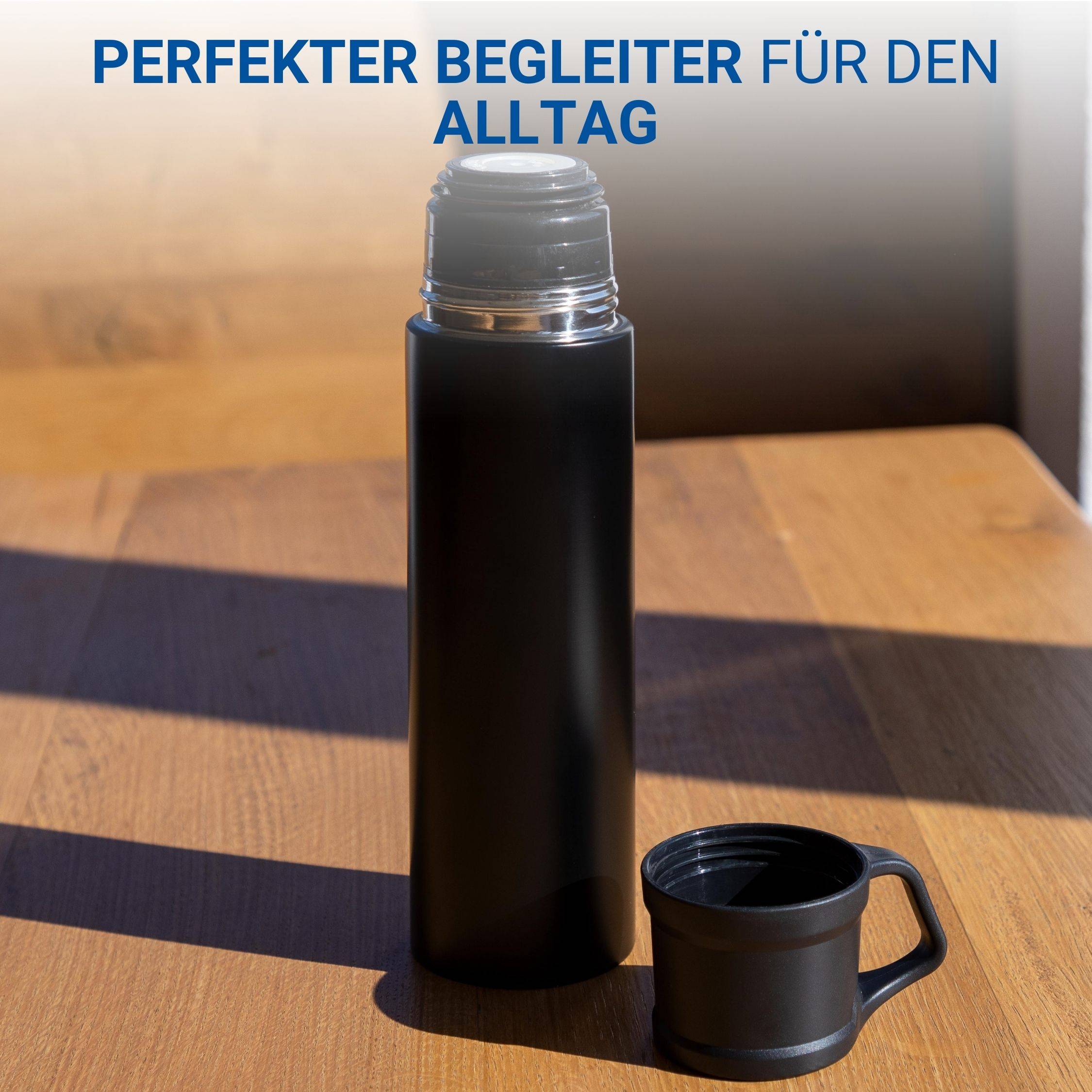 doppelwandige Vakuumflasche "Kibo" 500 ml schwarz