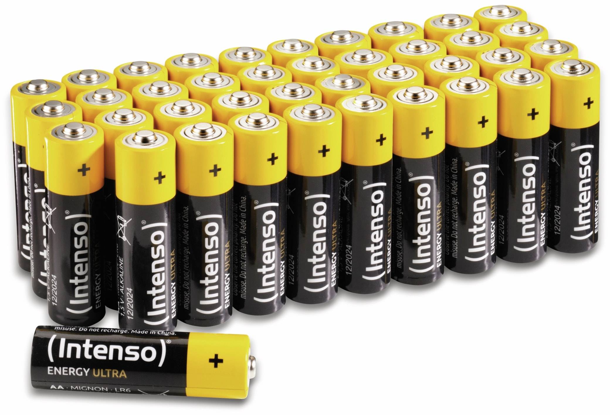INTENSO Mignon-Batterie-Set Energy Ultra, AA LR06, Alkaline, 40 Stück