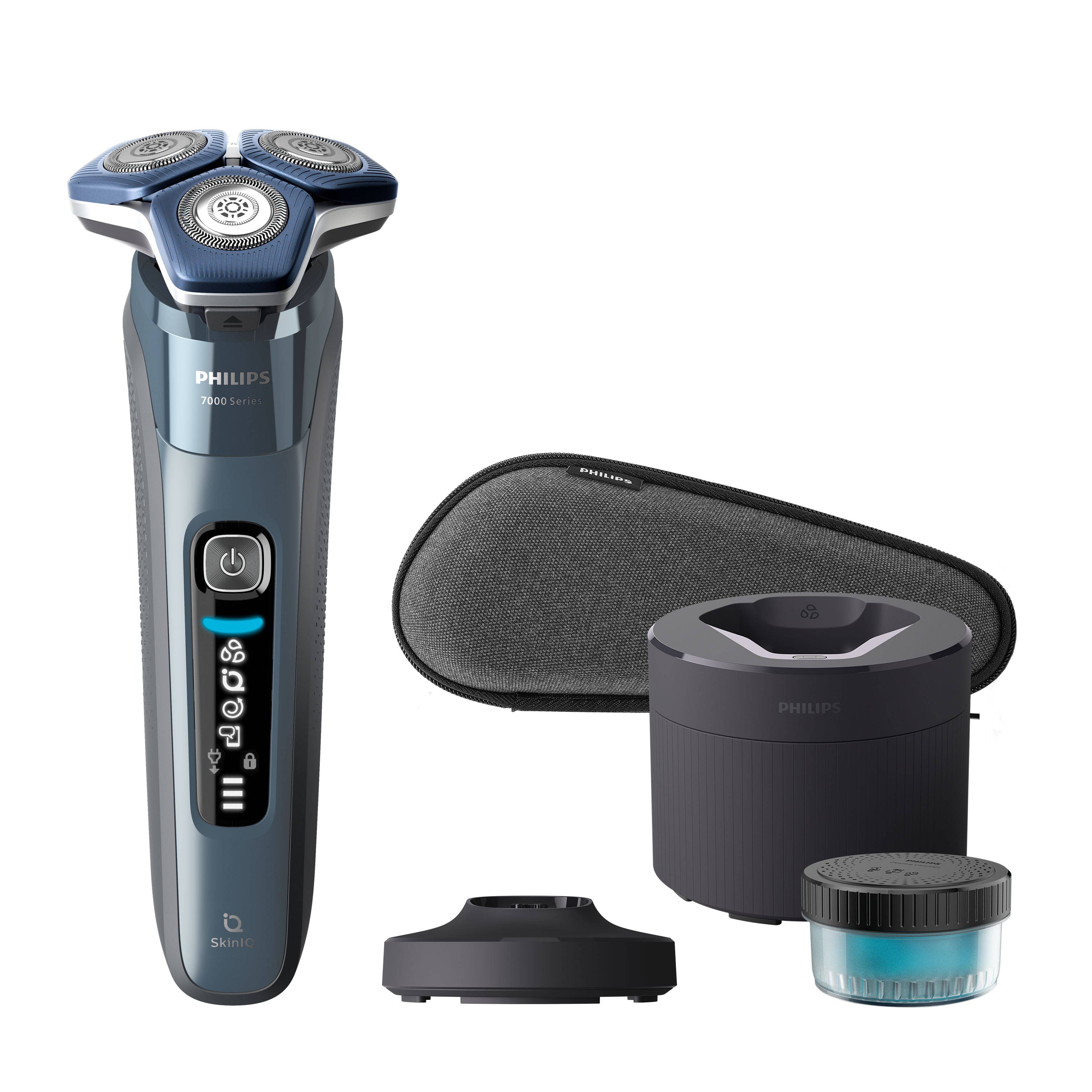 Philips Rasierer, Nass-/Trockenanwendung, Akkubetrieb, SteelPrecision Klingen, Präzisionstrimmer, La (S7882/55)