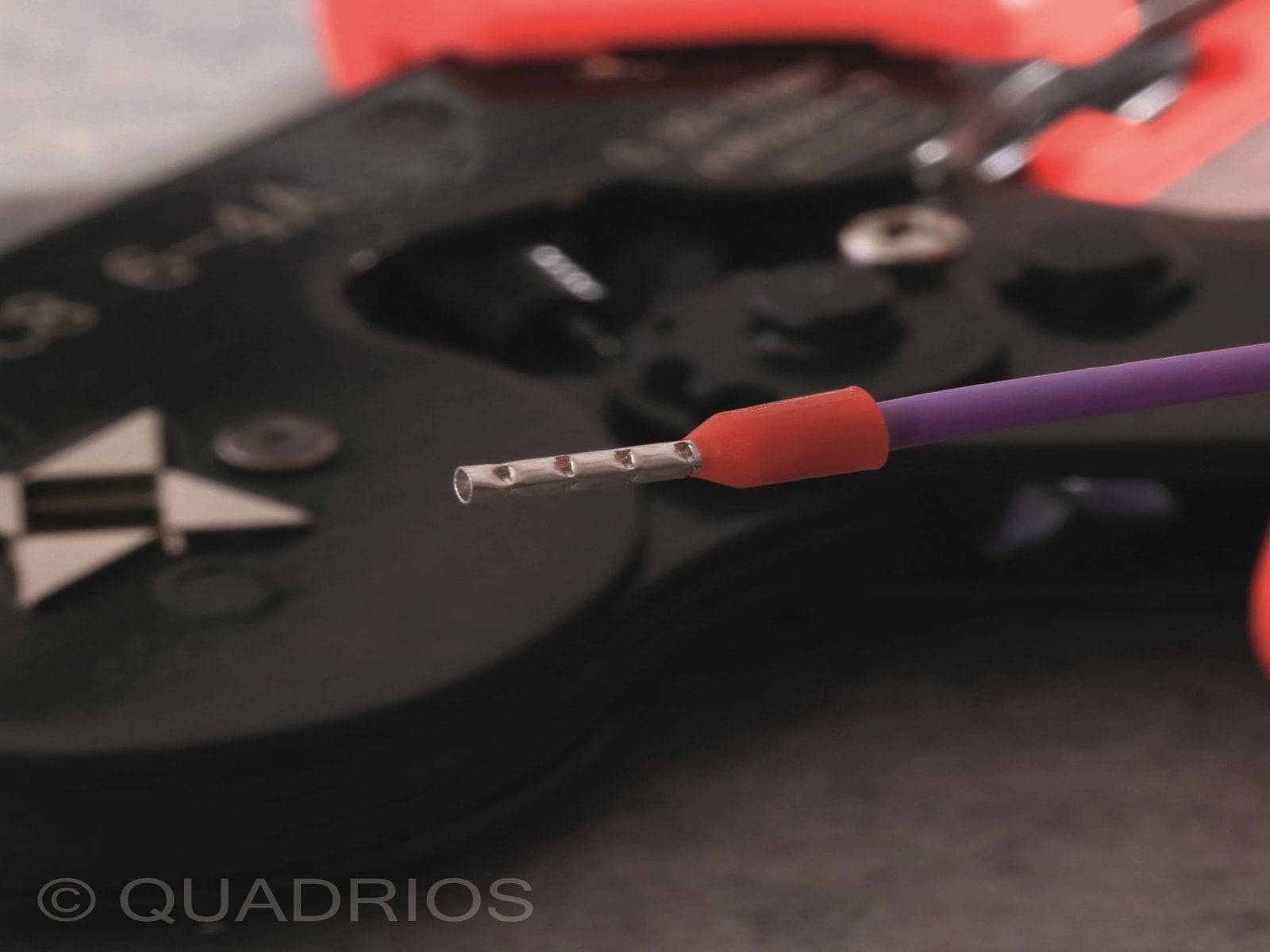 QUADRIOS Aderendhülse 22C432, 10 mm², Rot, Teilisoliert, 100 Stück