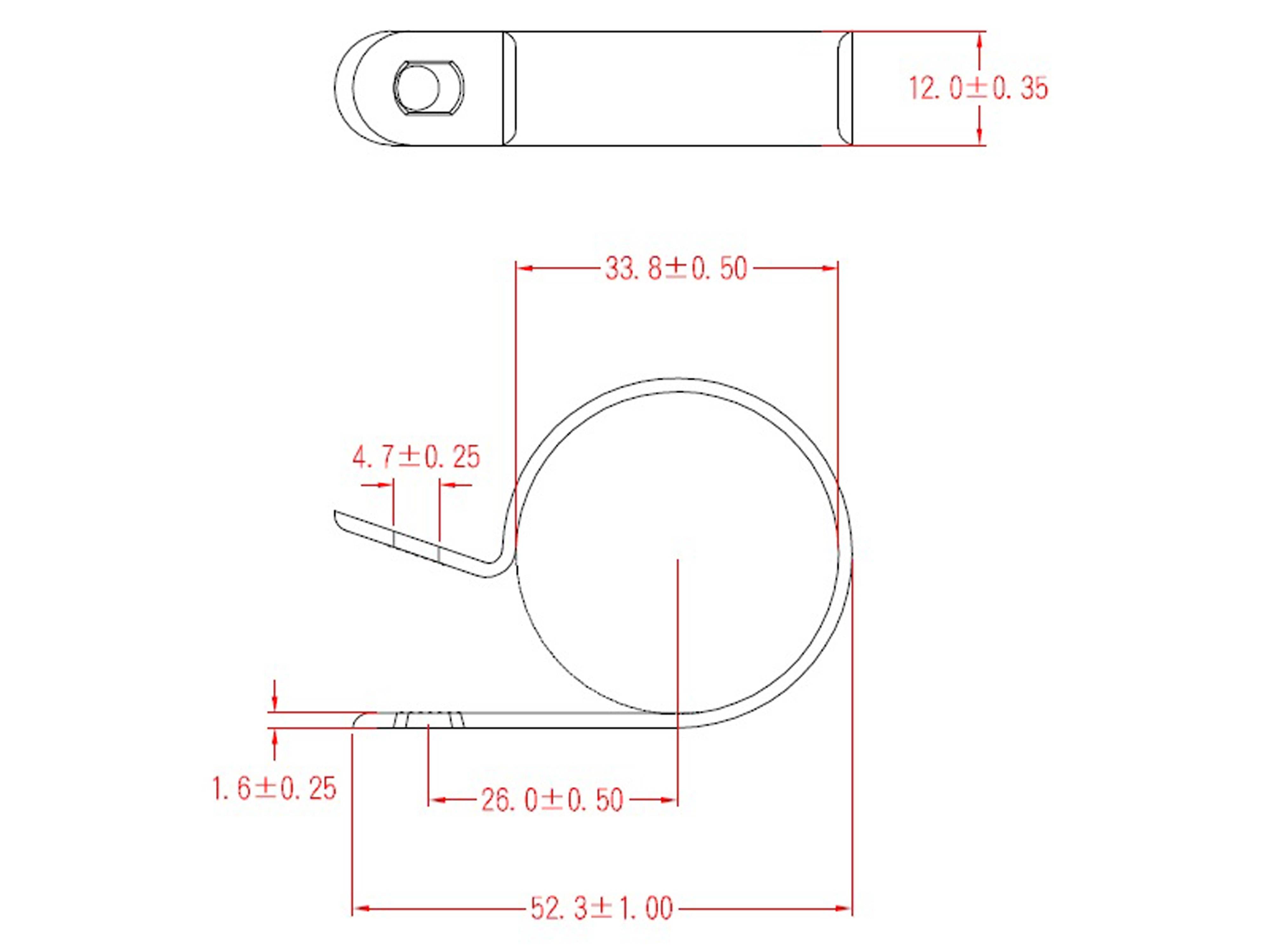 KSS Kabelschelle Polyamid 6.6, Natur, Bündel-Ø 31,8, Befestigungsloch 4,7, 1 Stück