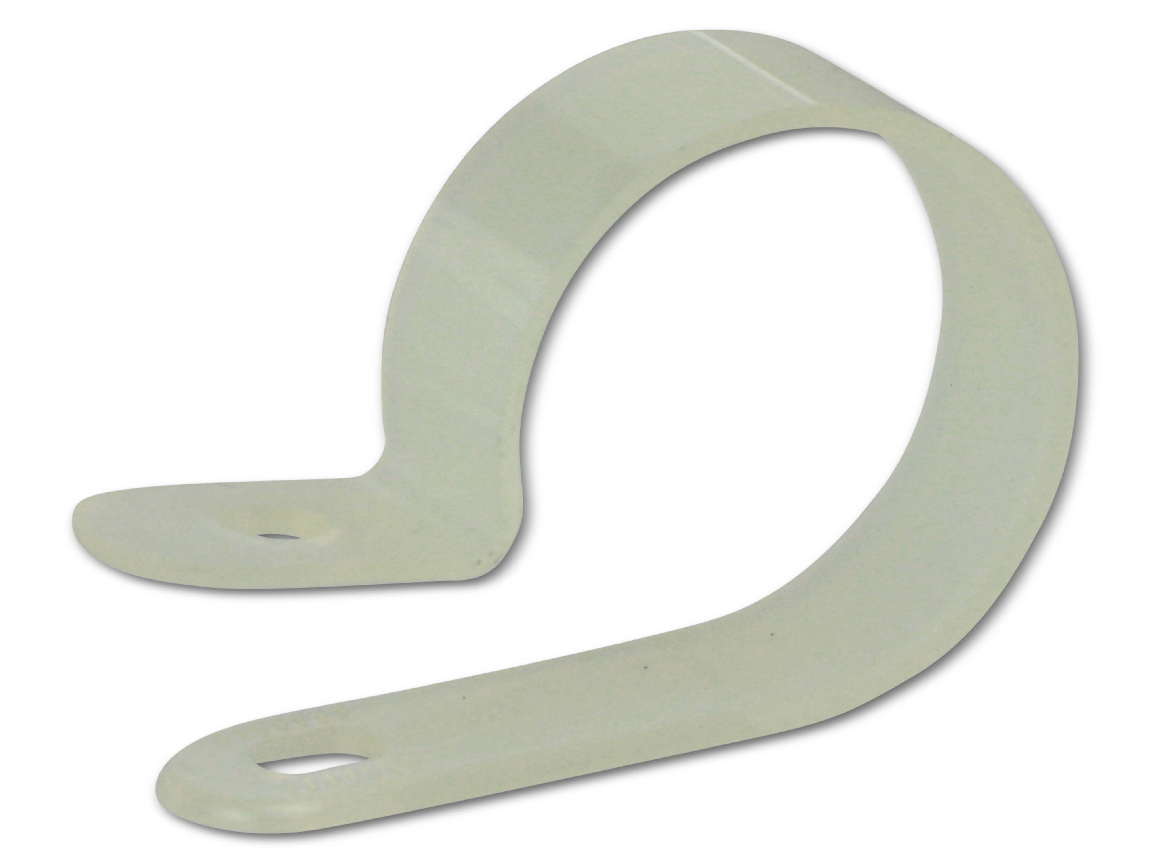 KSS Kabelschelle Polyamid 6.6, Natur, Bündel-Ø 25,4, Befestigungsloch 5, 1 Stück