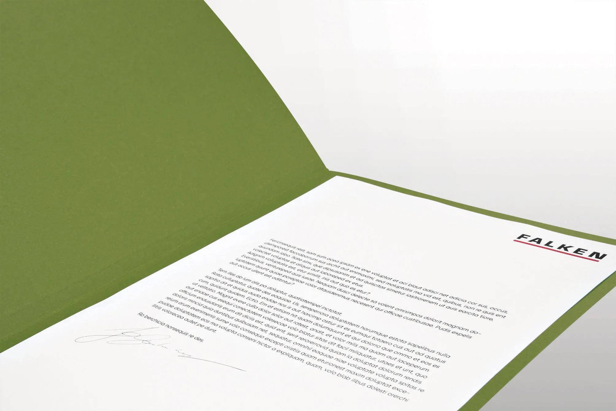 Falken 100x Aktendeckel für DIN A4, 250g/m2 Manila-RC-Karton - Grün - 80001167F