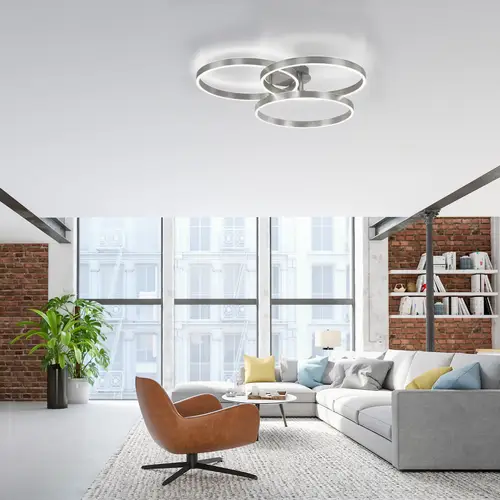 PAUL NEUHAUS LED-Deckenleuchte 6233-55 stahl, 48 W, 5000 lm, CCT PAUL NEUHAUS LED-Deckenleuchte 6233-55 stahl, 48 W, 5000 lm, CCT