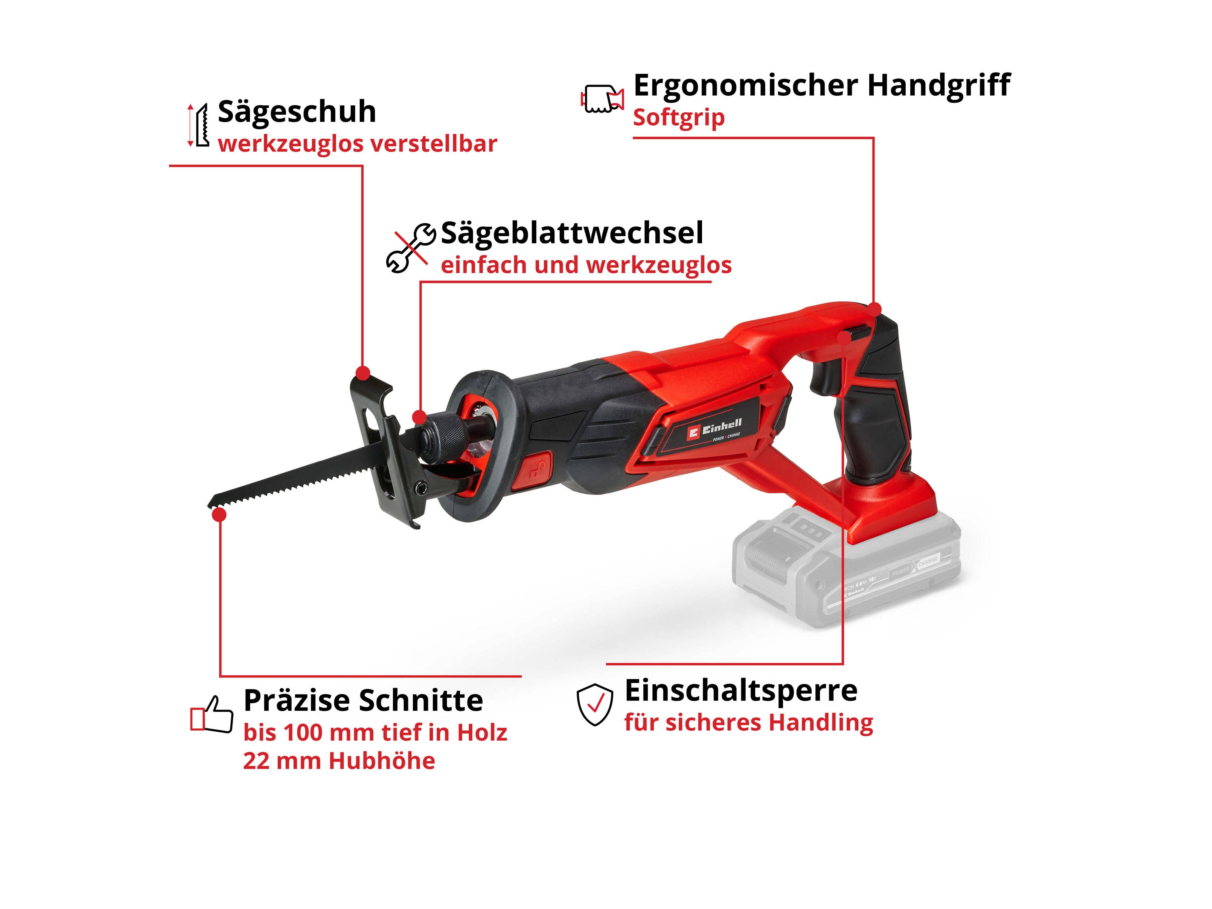 EINHELL Akku-Universalsäge TE-AP 18/22 Li Solo