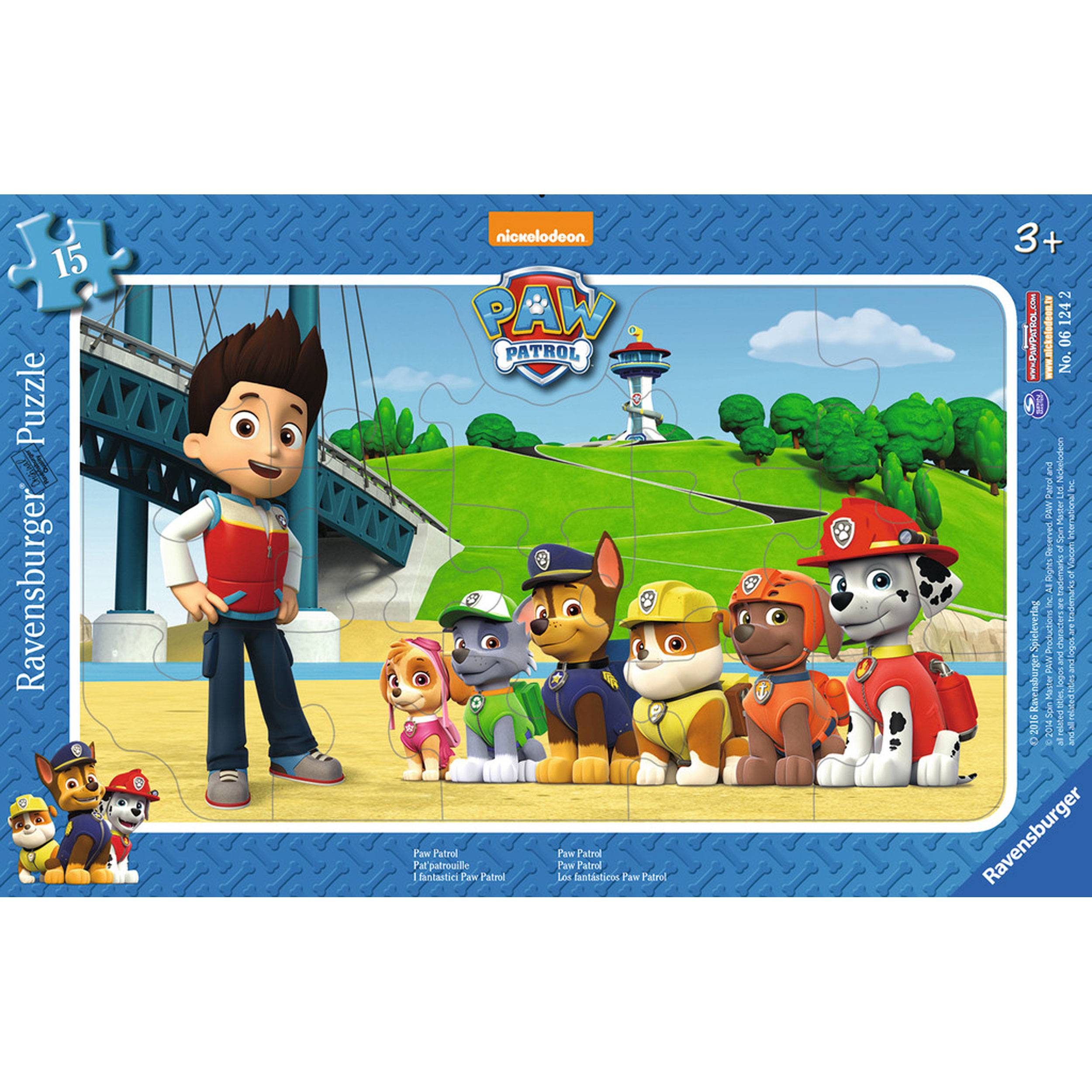Ravensburger Puzzle Paw Patrol, Rahmenpuzzle, Kinderpuzzle, Legespiel, Kinder Spiel, Puzzlespiel, 15 Teile, 06124 2