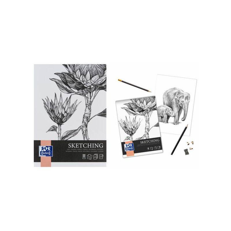 Oxford Art Skizzenblock"Sketching" DIN A3 120 g/qm 50 Blatt stabile Karton-Rueck