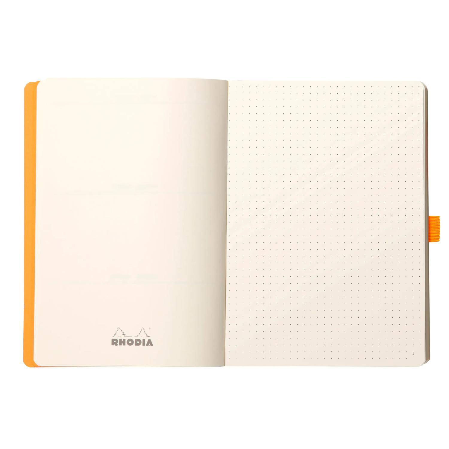 Rhodia Goalbook A5 120 Bl elfenbein 90g, Dot/punktkariert Taupe 117744C