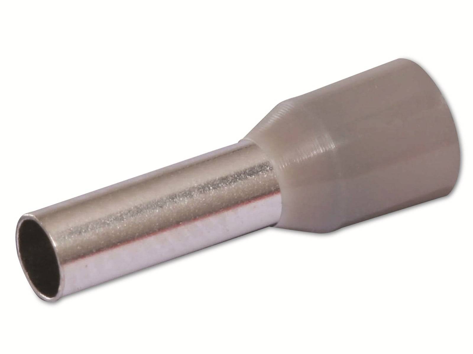 QUADRIOS Aderendhülse 22C430, 4 mm², Grau, Teilisoliert, 100 Stück