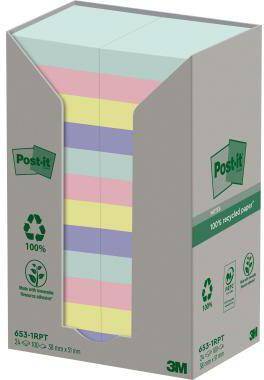 Post-it Haftnotiz Recycling Notes 653-1RPT 51x38mm sortiert 24 St.