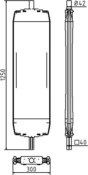 Schake 36045 Kunststoffbake Typ 40 Folie Typ RA1/A, schraffiert doppelseitig rechts- / linksweisend