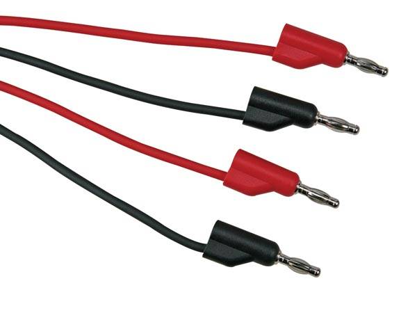 ANSCHLUSSLEITUNGEN 100cm - 4mm - 2 St. - 30 V / 6 A
