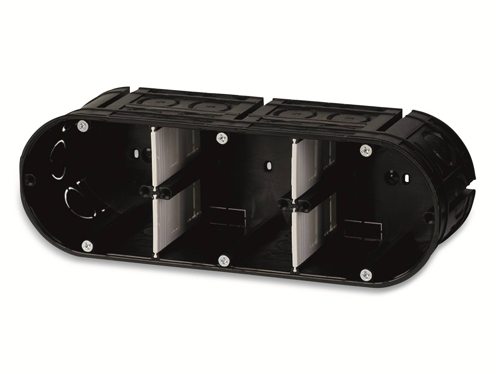 F-TRONIC Gerätedose, UP, Ø 60 mm, Höhe 63 mm, massiv, 3-fach