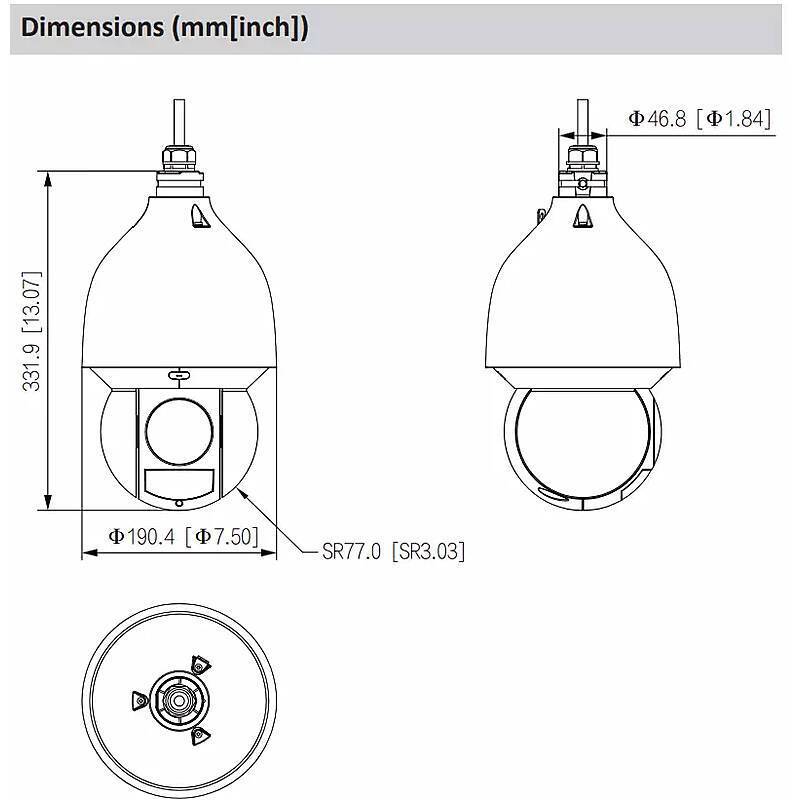 Dahua SD5A432GB-HNR IP-Kamera 4MPx T/N IR PoE+, 4 MegapixelPTZ Kamera | Blickwinkel:55,8° - 2,4° (Objektiv-Brennweite 4