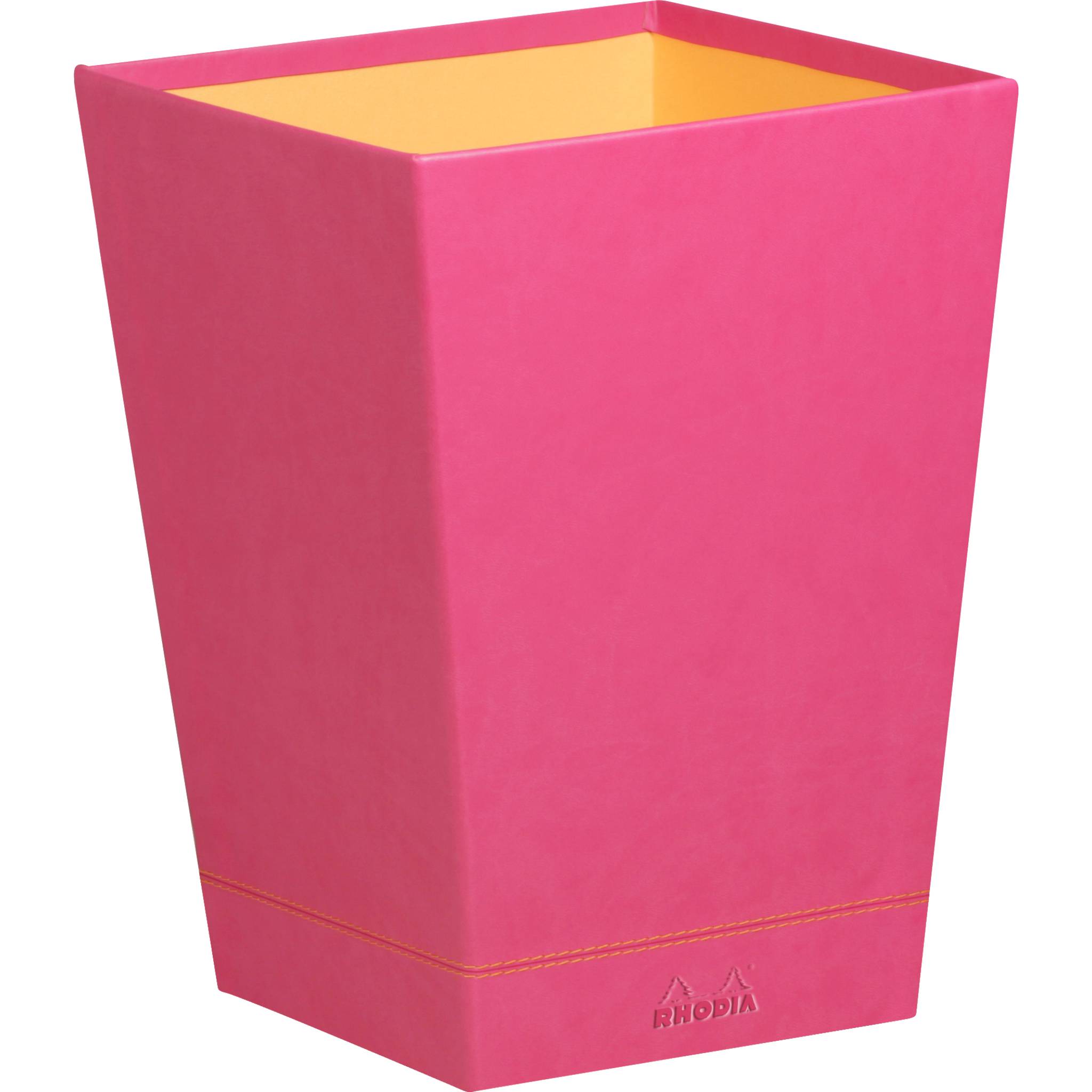 Rhodia Rhodiarama Papierkorb aus Kunstleder, 27x27x32cm - Himbeer 318922C