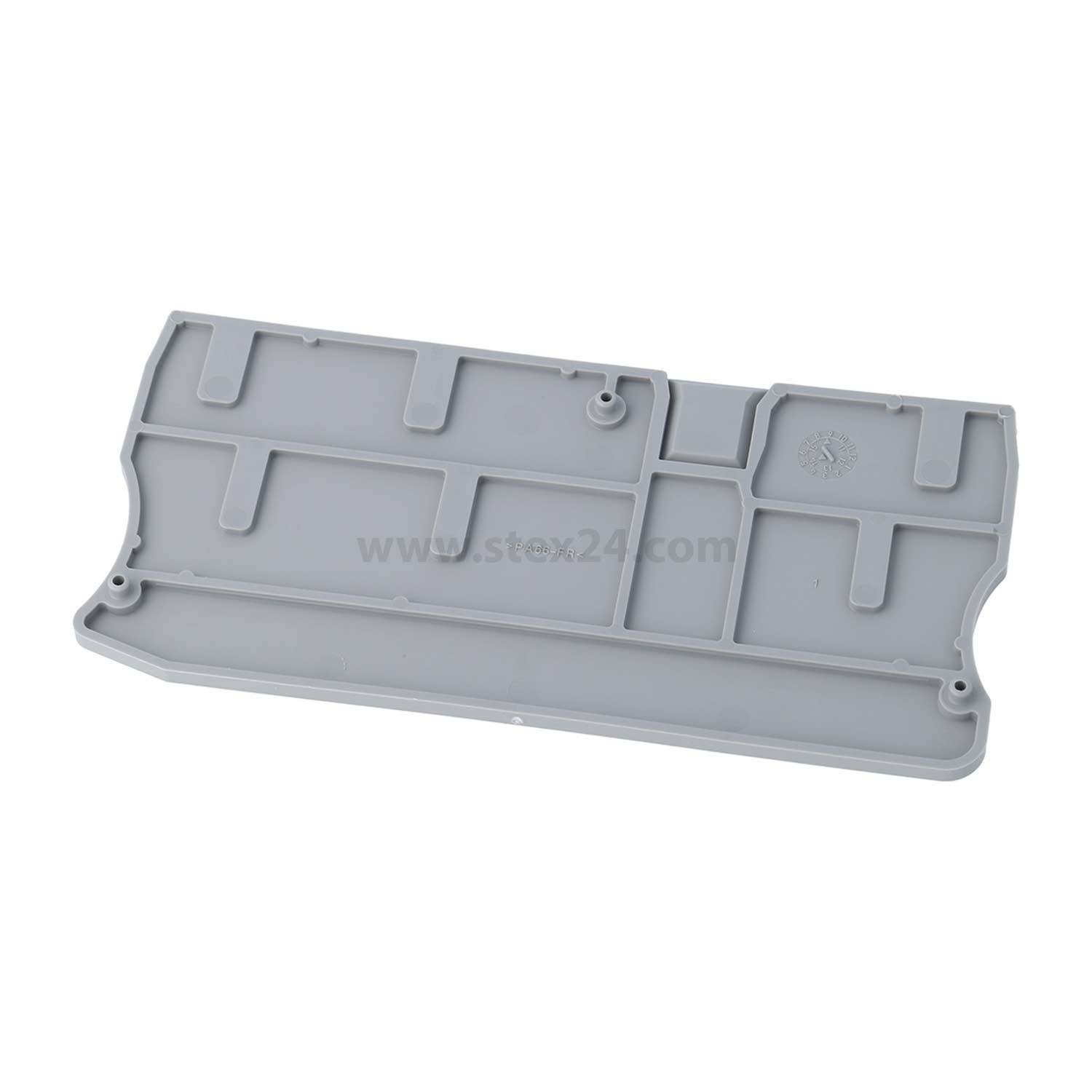 3208748 Phoenix Contact Abschlussdeckel D-PT 10-TWIN Farbe grau, Werkstoff Polyamid (PA) passend für Durchgangsklemme