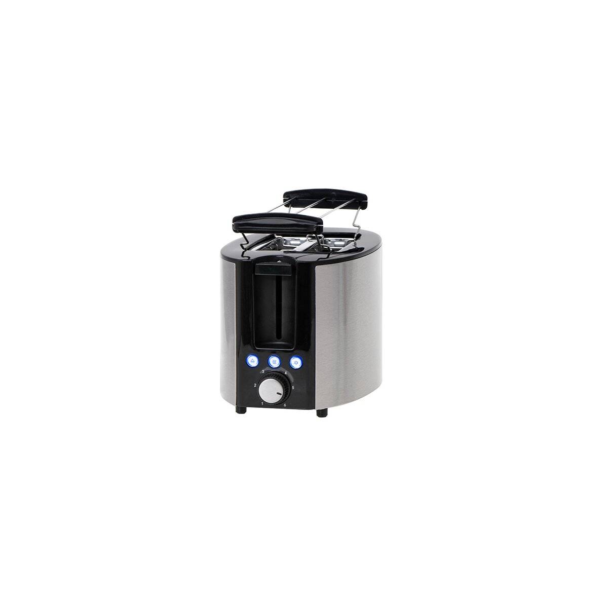 Camry CR 3215 2-Scheiben-Toaster 1000 W mit Brötchenrost - Silber