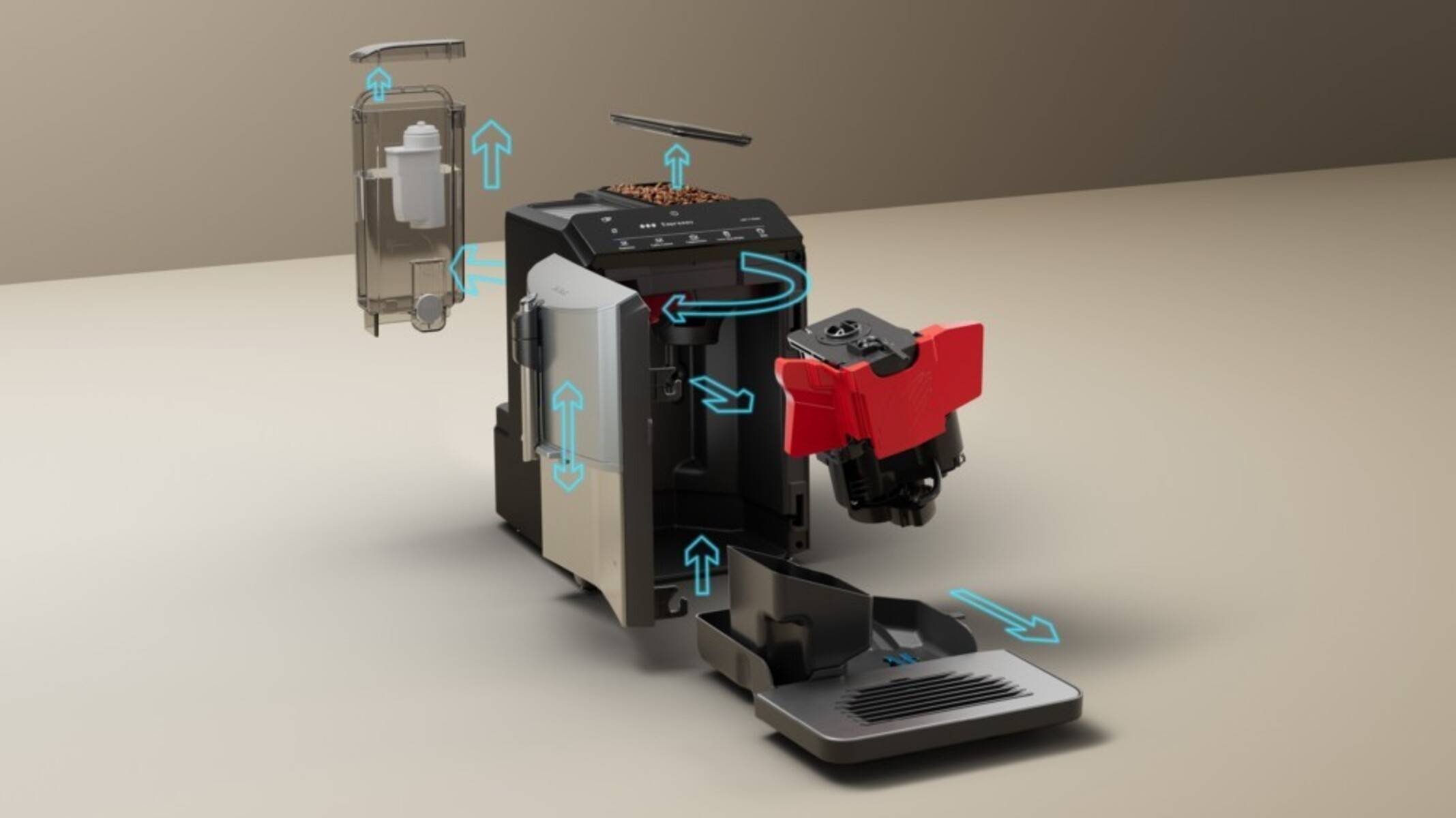 Siemens SDA Kaffeevollautomat TF303E07 inix si-met