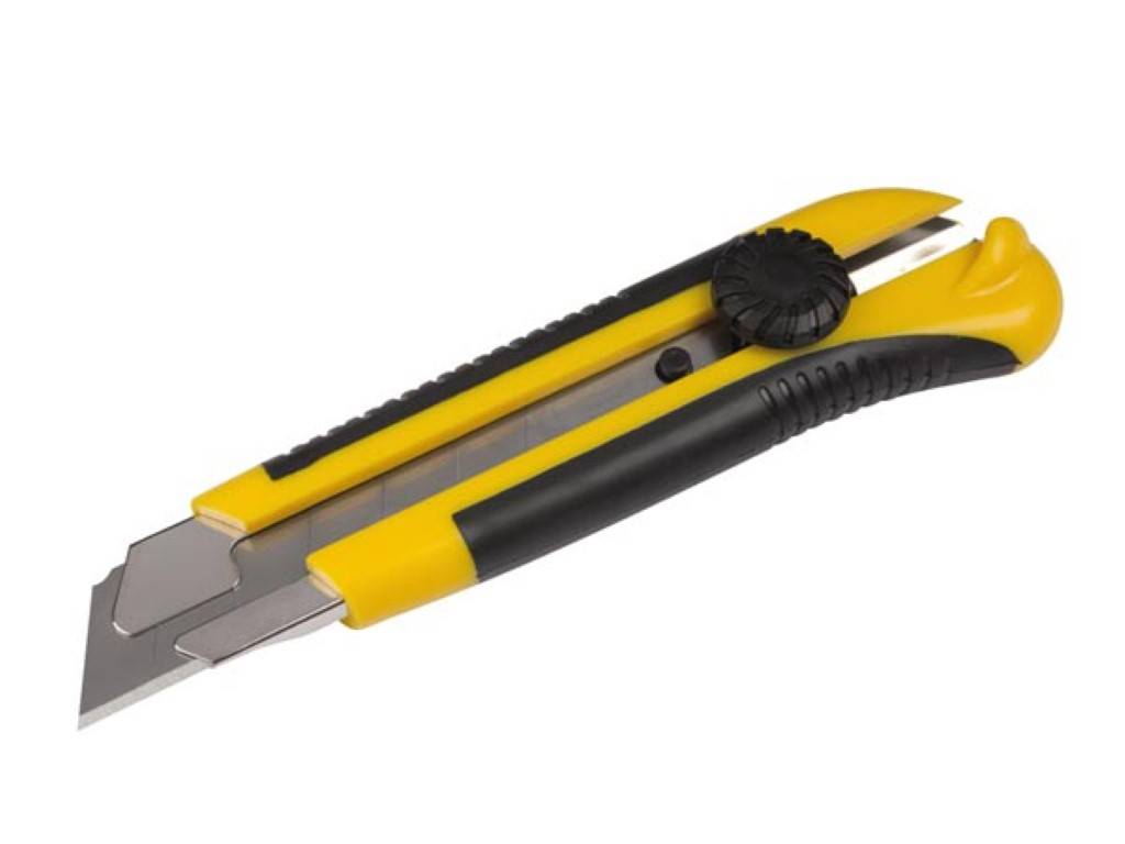 ROBUSTES CUTTERMESSER - KLINGE 25 mm - MIT KLINGEN-ARRETIERUNG