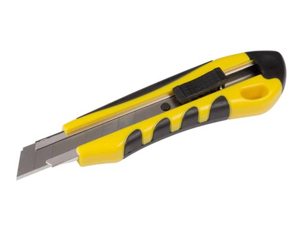 ROBUSTES CUTTERMESSER - KLINGEN-ARRETIERUNG - 18 mm