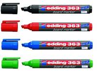 edding 363 board - Marker - für Tafel - Schwarz, Rot, Blau, Grün - Pigmenttinte - 1-5 mm (Packung mit 4)
