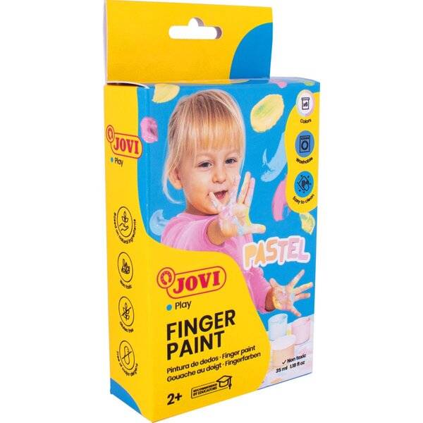 Fingerfarben Pastell 6er Schachtel, 35ml farbig sortiert