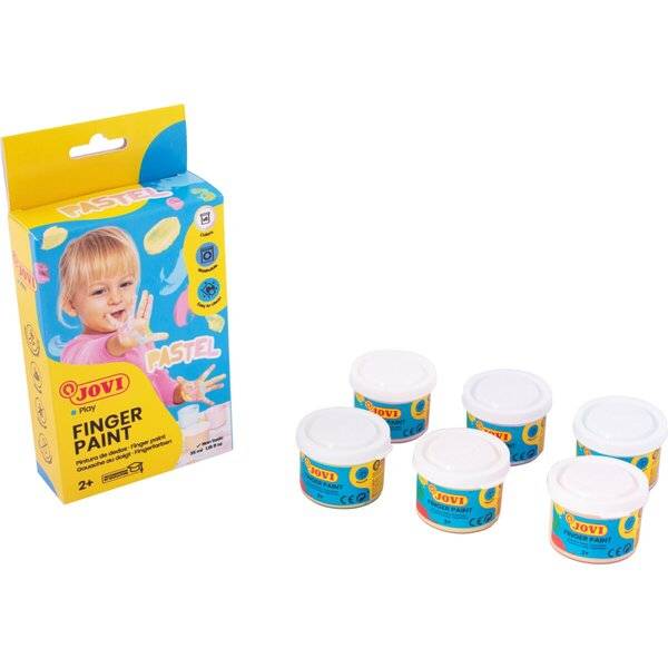 Fingerfarben Pastell 6er Schachtel, 35ml farbig sortiert
