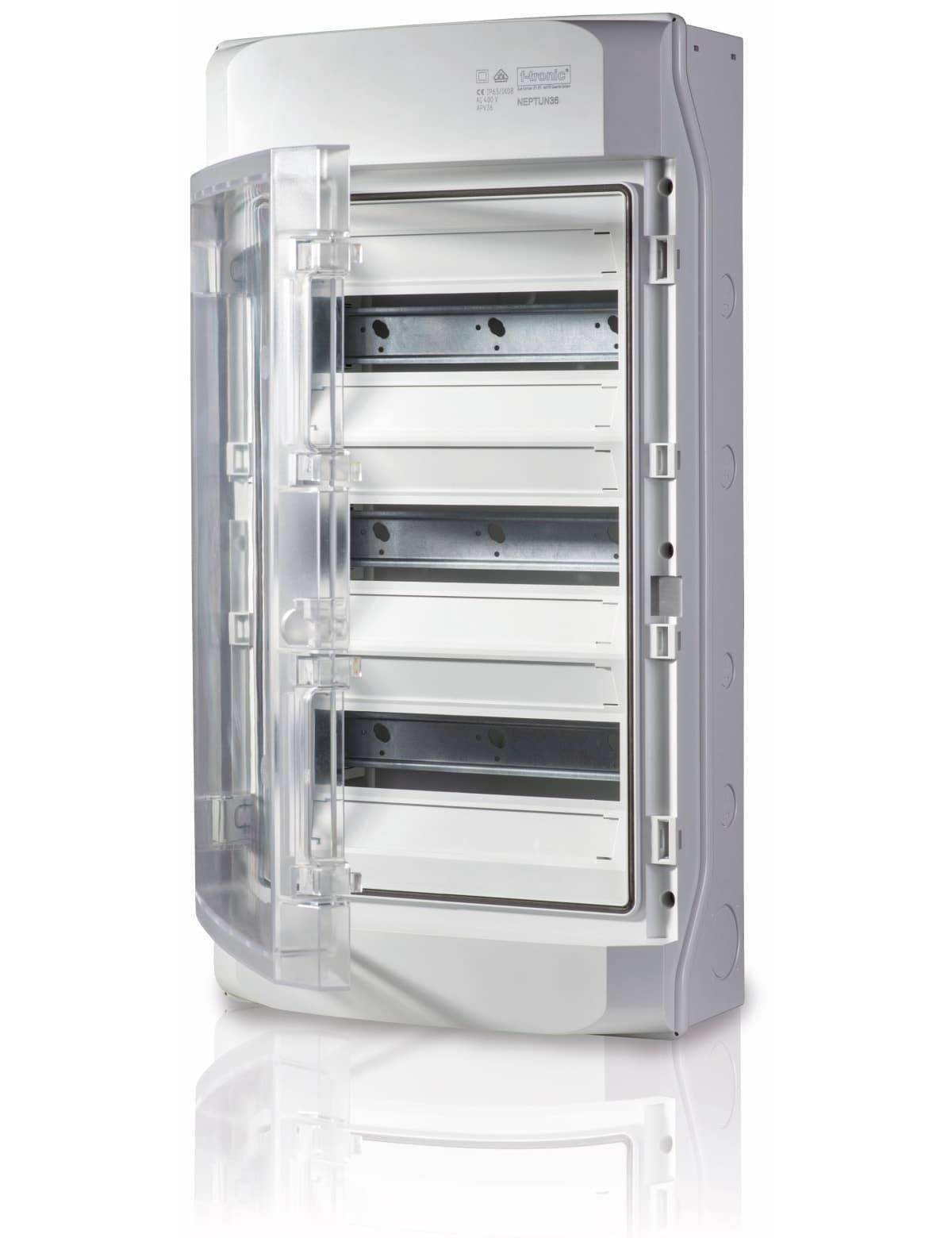 F-TRONIC Kleinverteiler Neptun36, AP, IP65, mit Belüftungssystem, 3-Reihig