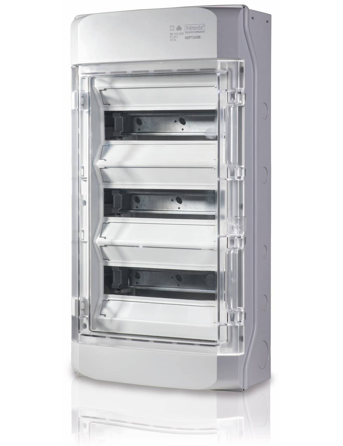 F-TRONIC Kleinverteiler Neptun36, AP, IP65, mit Belüftungssystem, 3-Reihig