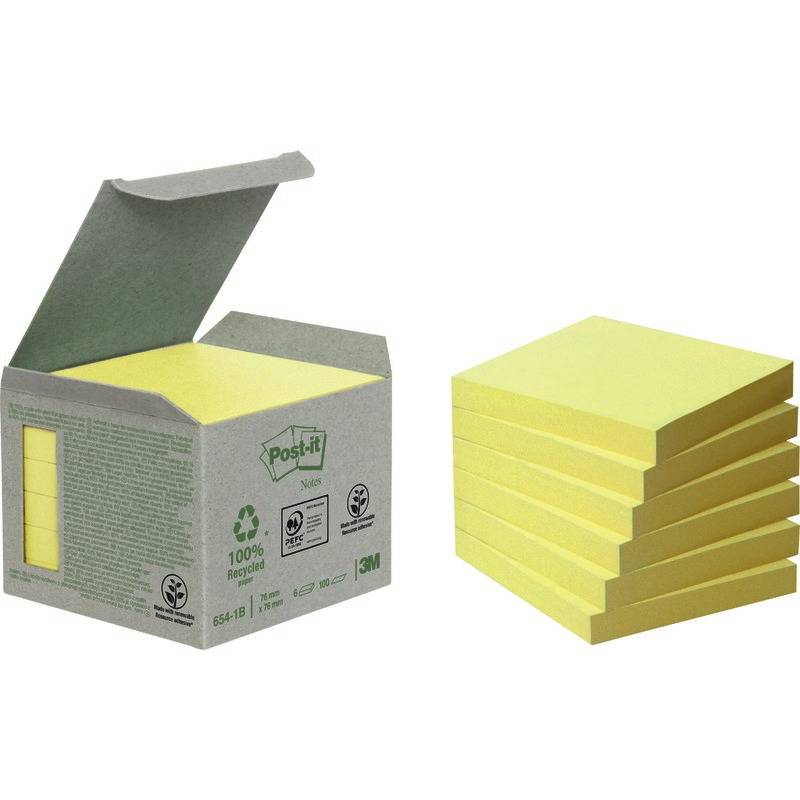 3M Post-it Mini Tower 6541B - Notizen - 76 x 76 mm - 600 Blatt (6 x 100)